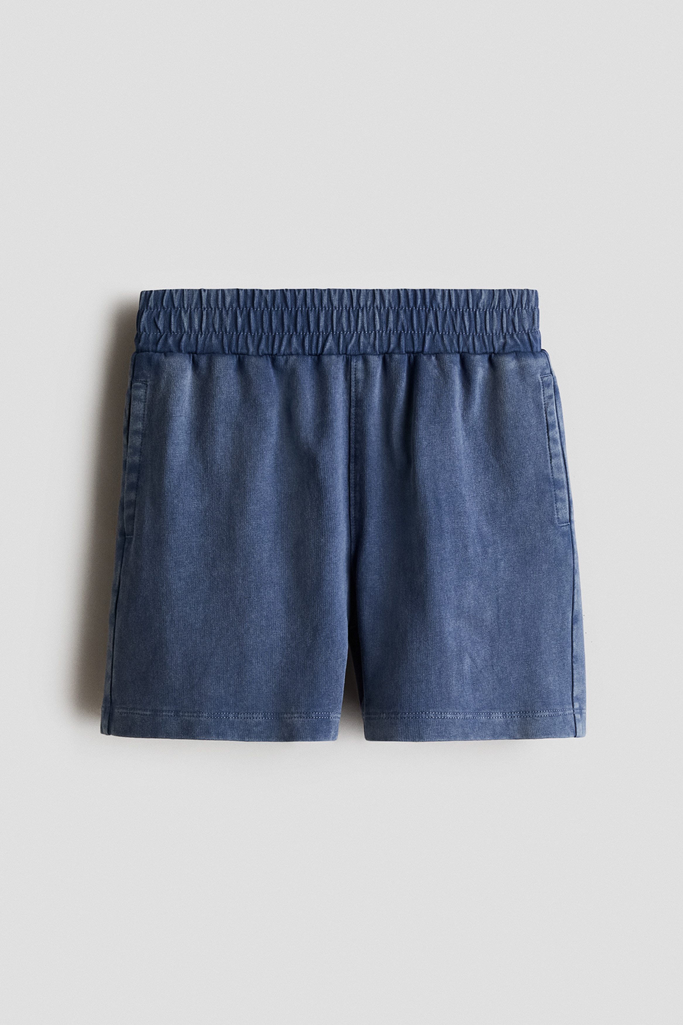 Quần short nỉ cotton - Màu xanh dương đậm/Màu xám đậm