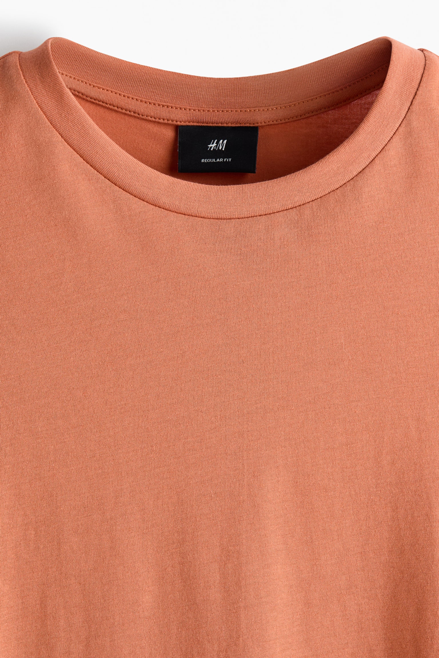 Áo thun Regular Fit - Màu cam/Màu xanh lá rừng/Màu trắng/Màu xanh lá rừng/Màu xanh tím than/Màu be nhạt/Màu xám đốm/Màu đen - 6