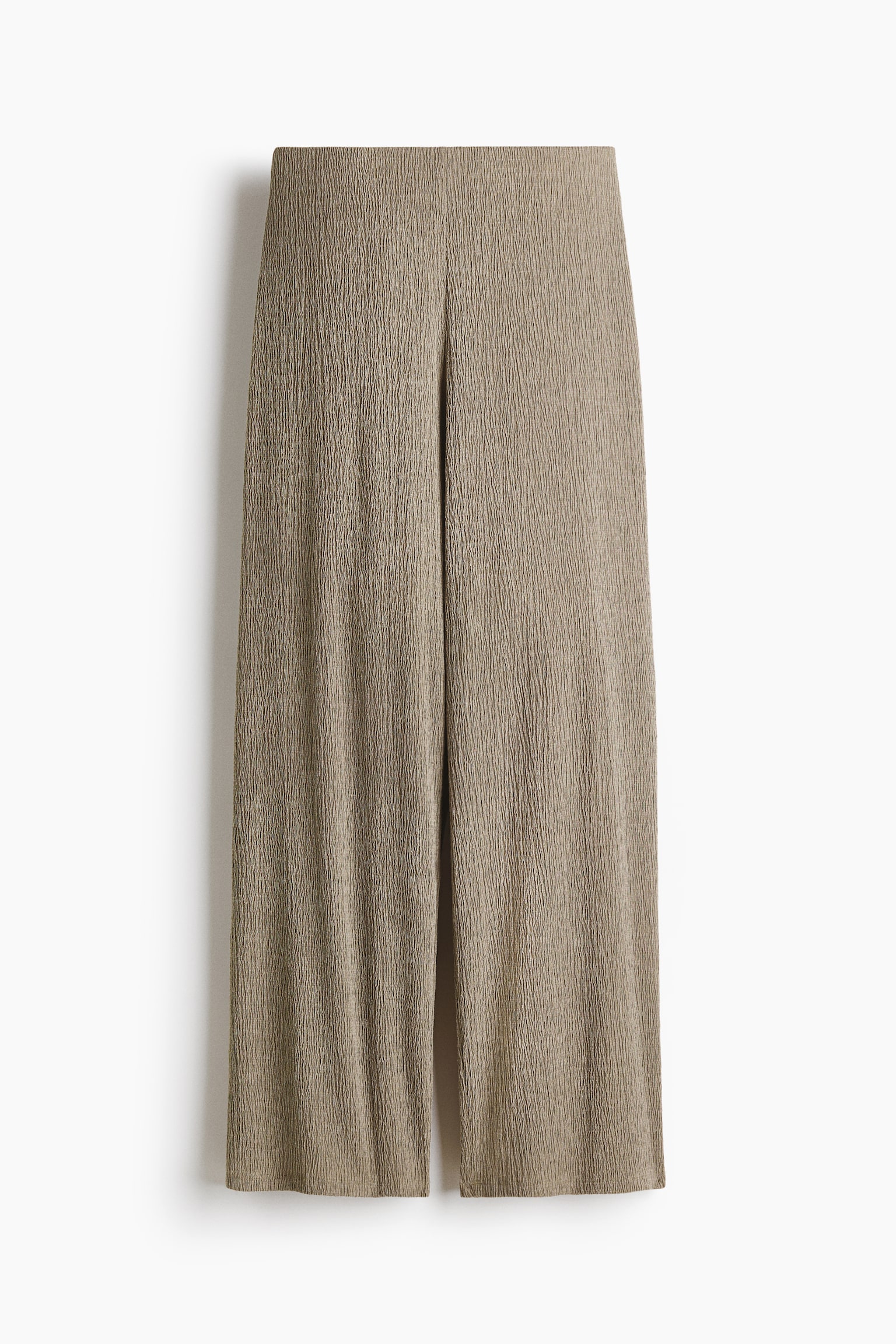 Straight crinkled trousers - Dusty green/Light turquoise/Dark brown - 1