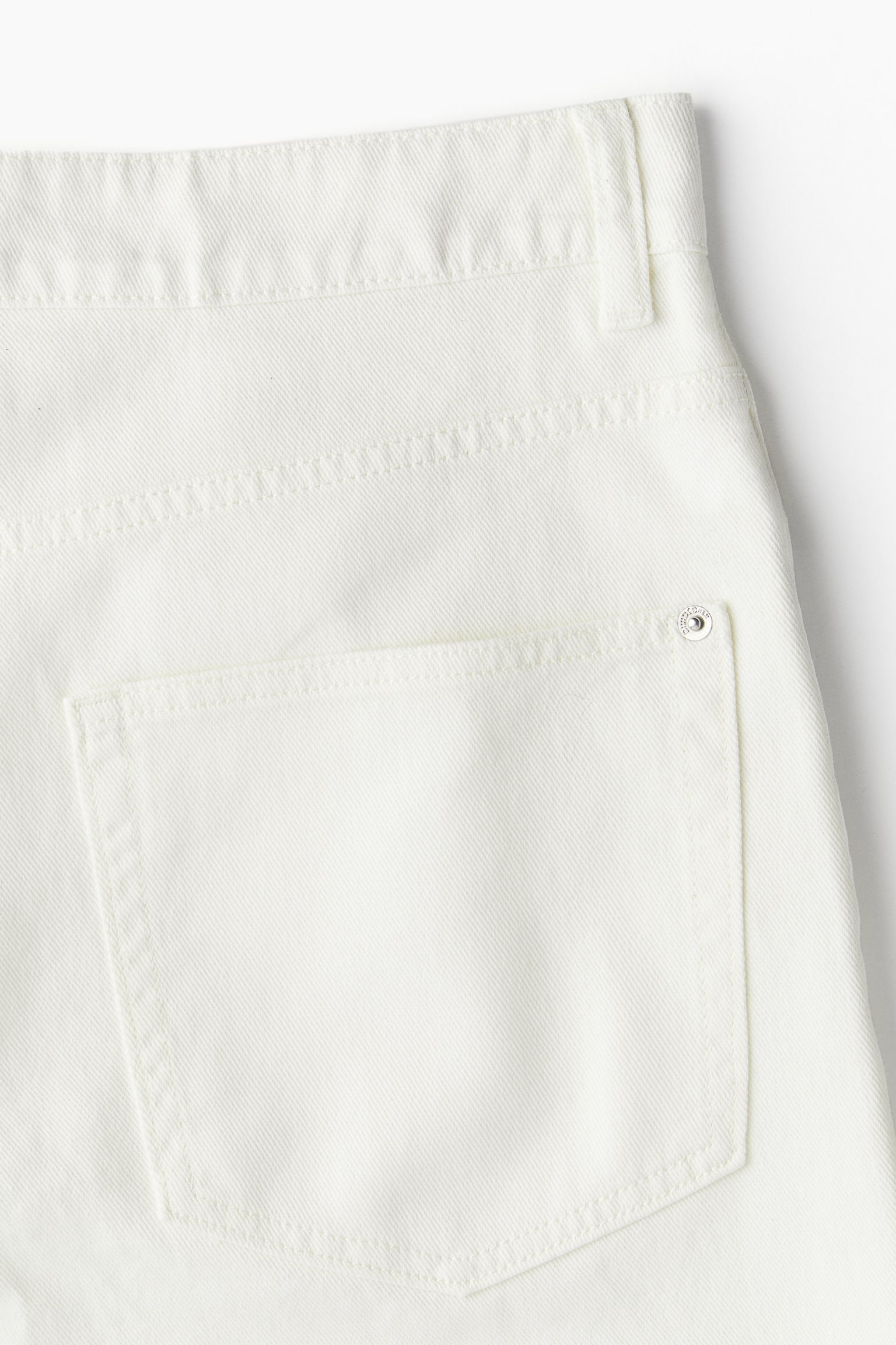 Twill Bermuda shorts - Cream/Black/Light beige - 3