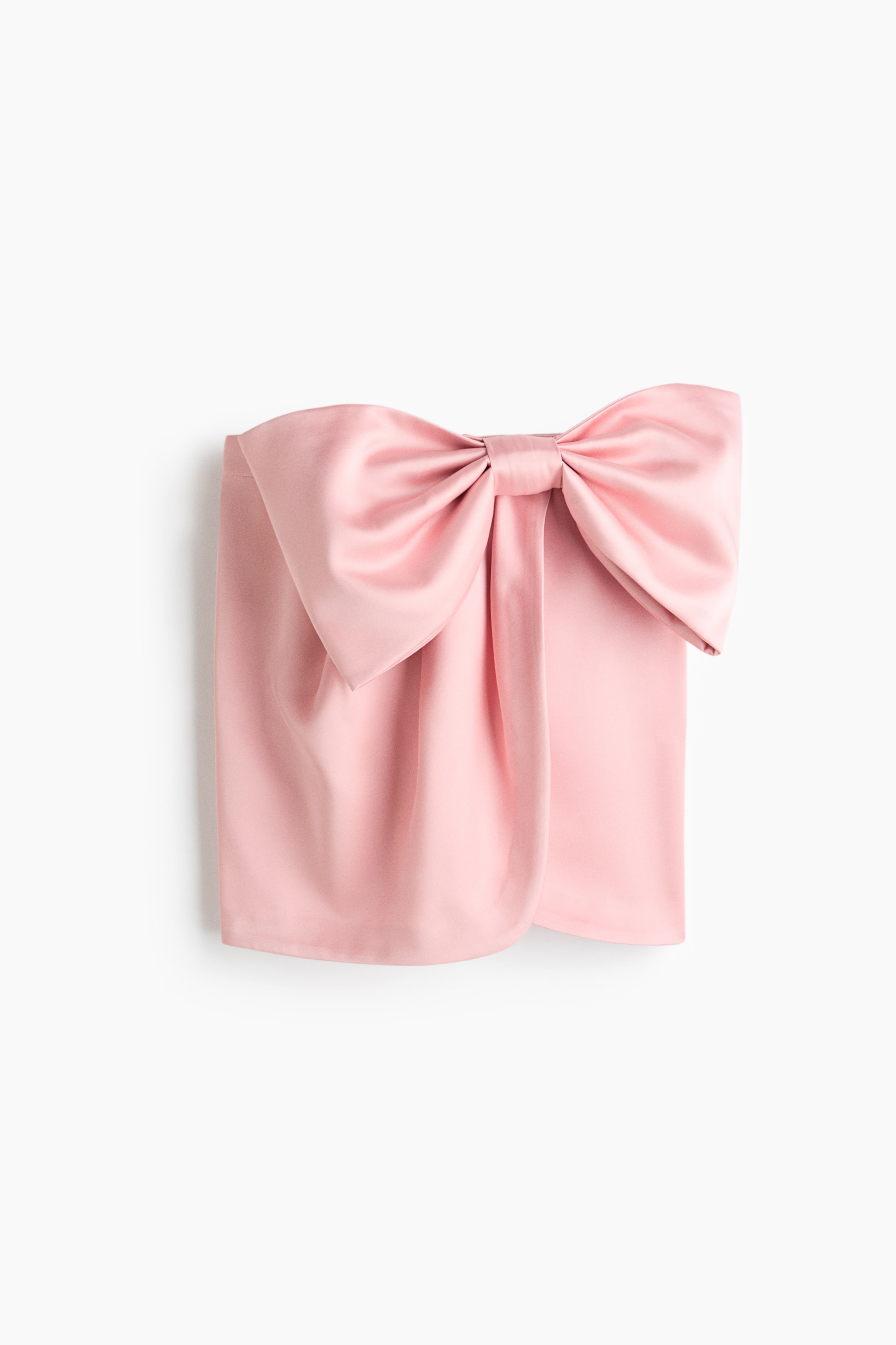 View larger image: Bow-Detail Satin Skirt - Light pink - Ladies | H&M US 5