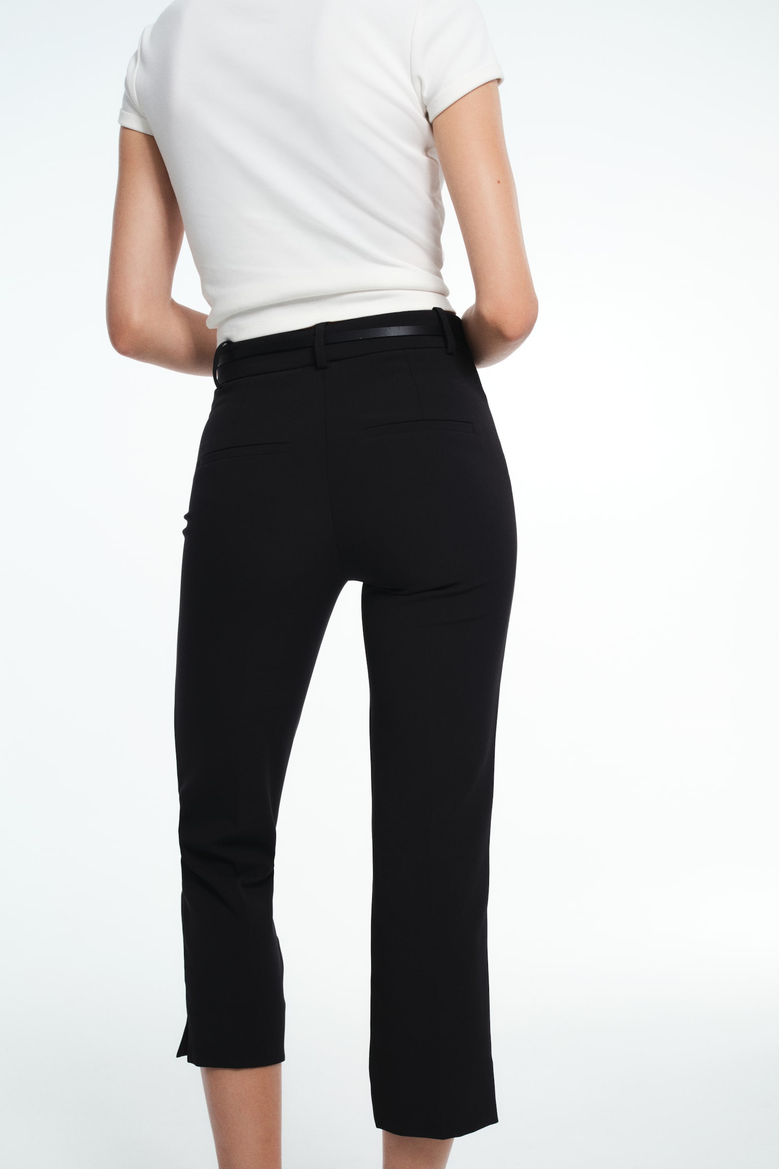Женские брюки H&M Creased Capri, цвет: Чёрный — фото 6