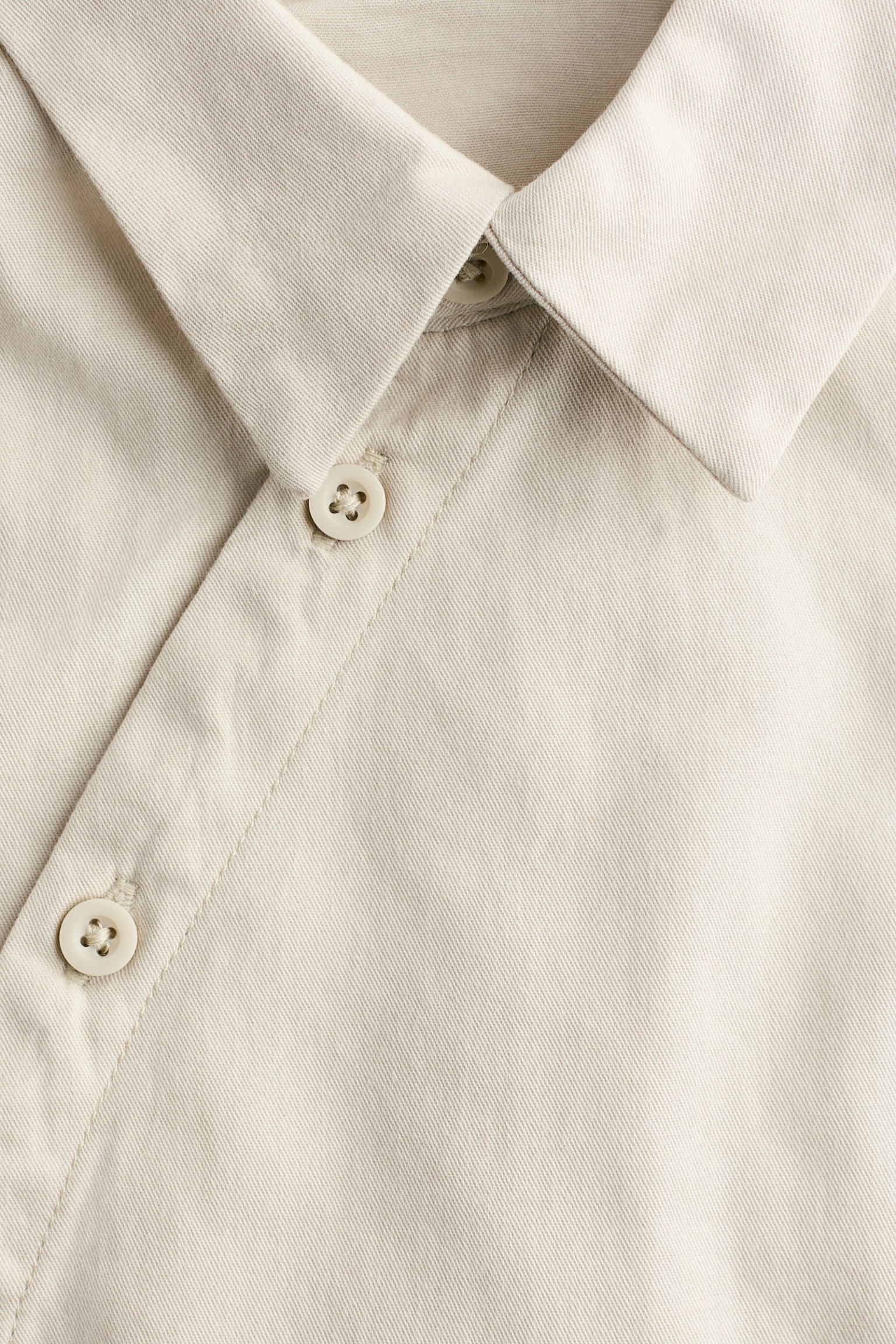 オーバーサイズ ツイルシャツ - ライトベージュ/ダスティパープル - 5