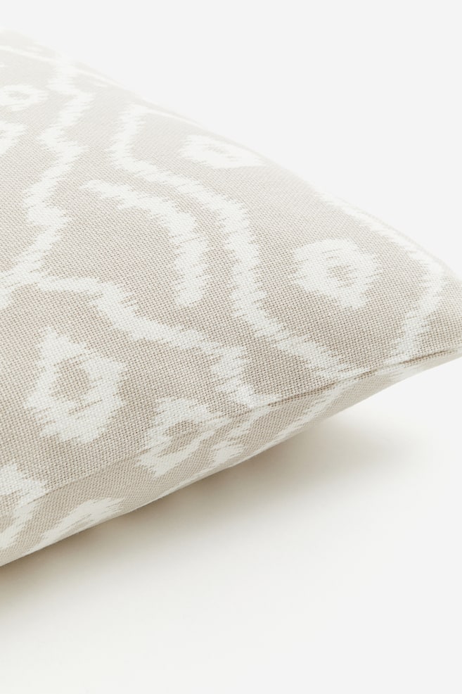 Patterned cushion cover - Light beige/Patterned/Dark grey/Patterned/White/Dark grey - 3