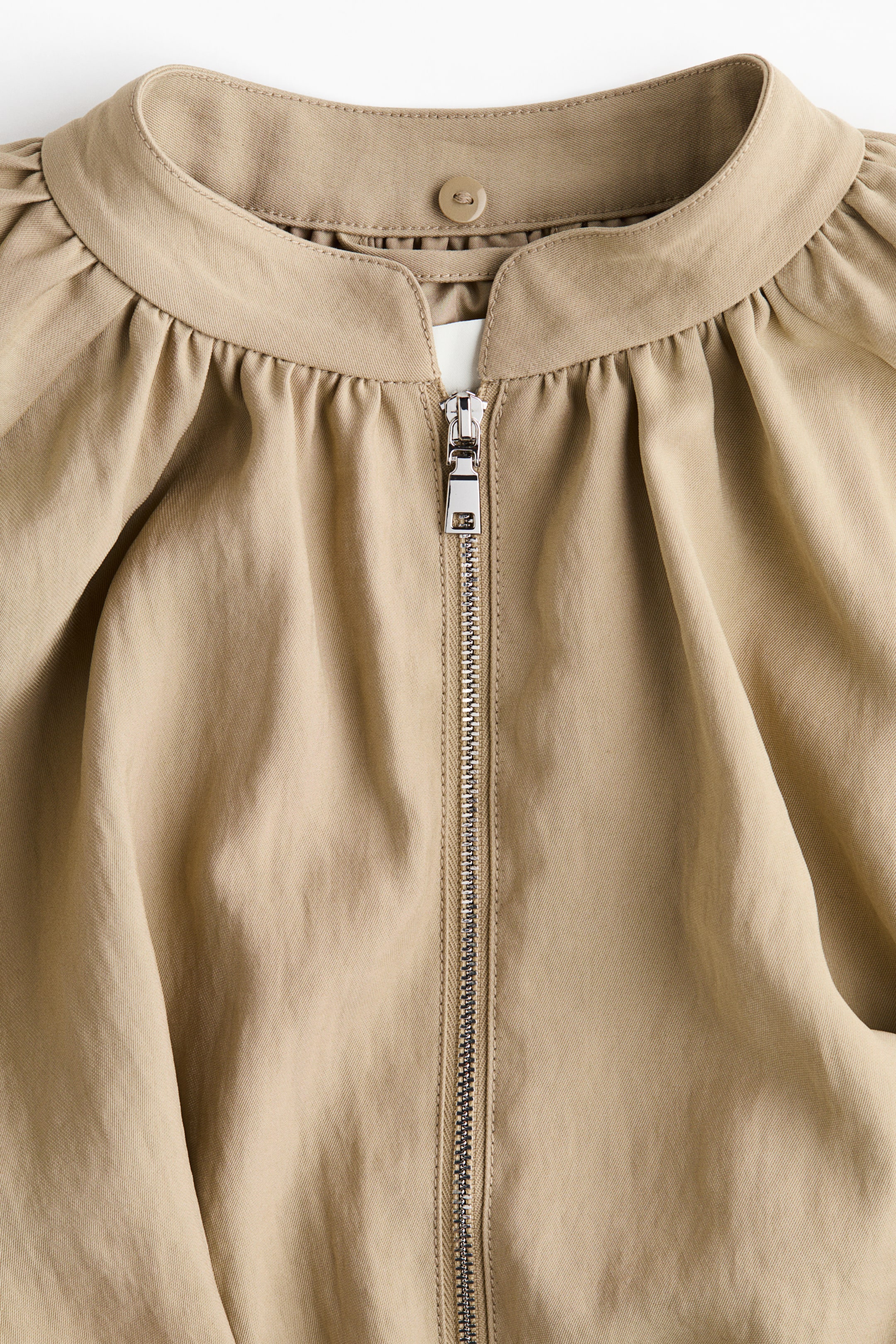 Bubble-Hem Jacket with Scarf