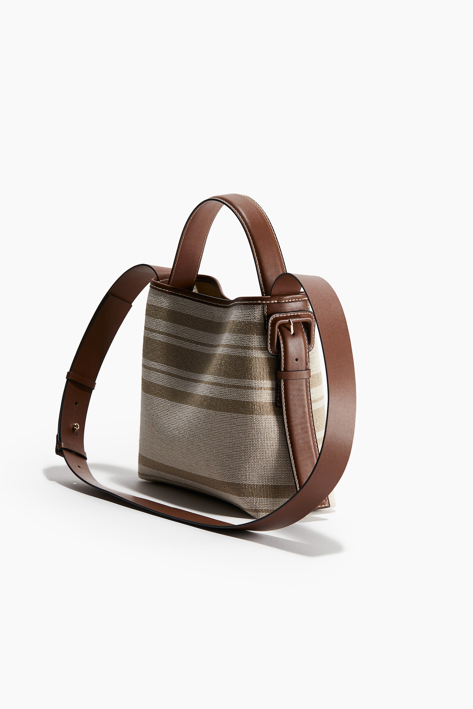 Crossbody Bag - Beige/Stripe - 4