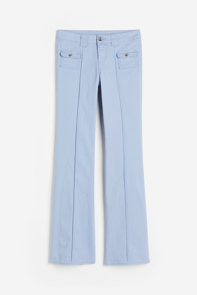 Pantalon cargo évasé - Bleu clair - 1