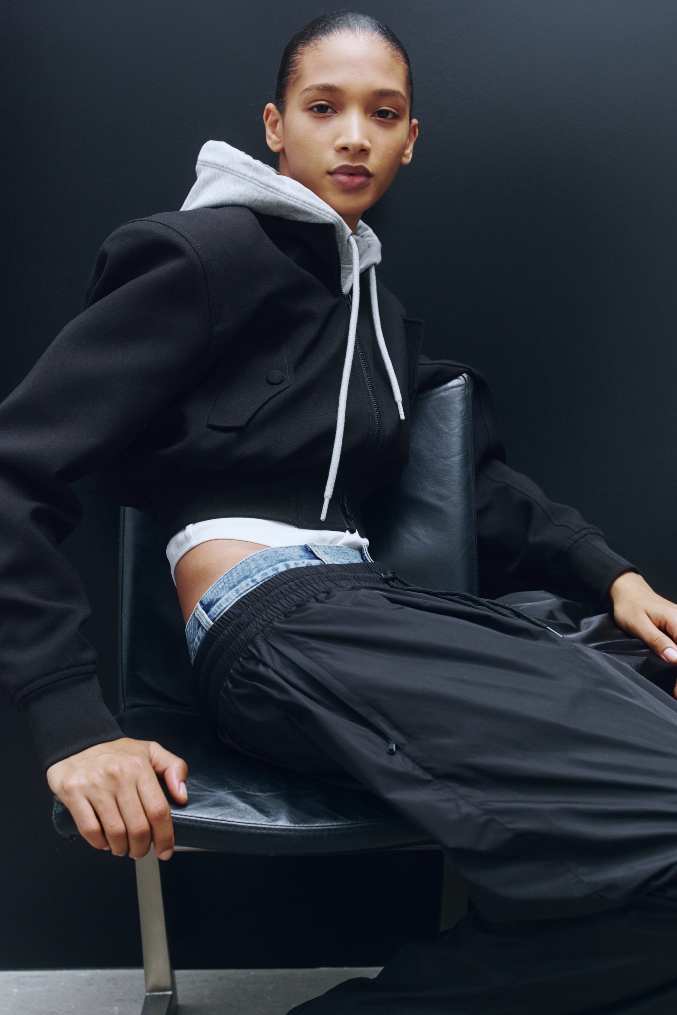 Женские куртки H&M Cropped Wool Bomber Jacket — фото 4