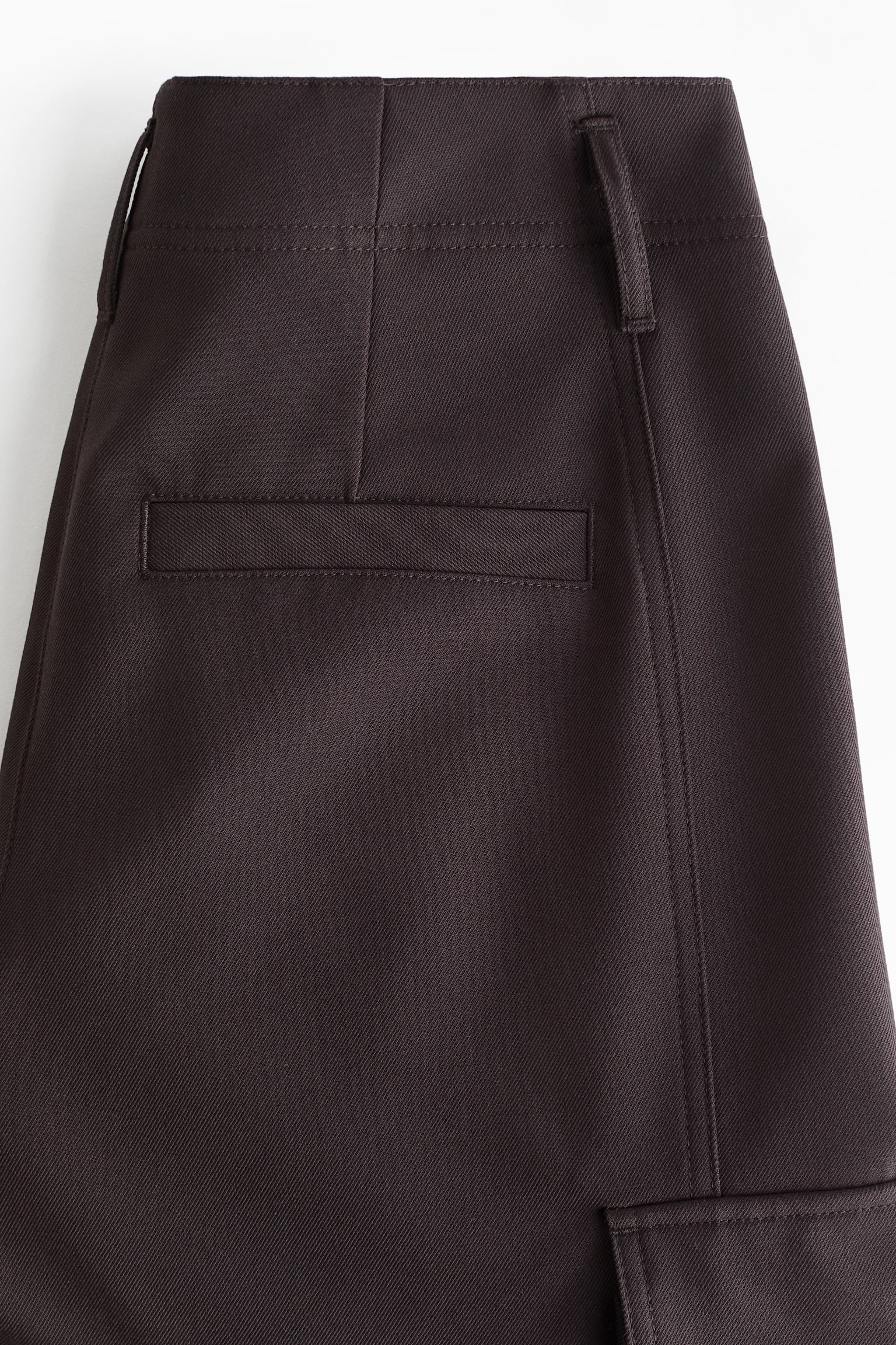 Barrel-leg cargo trousers - Dark brown/Dark khaki green - 5