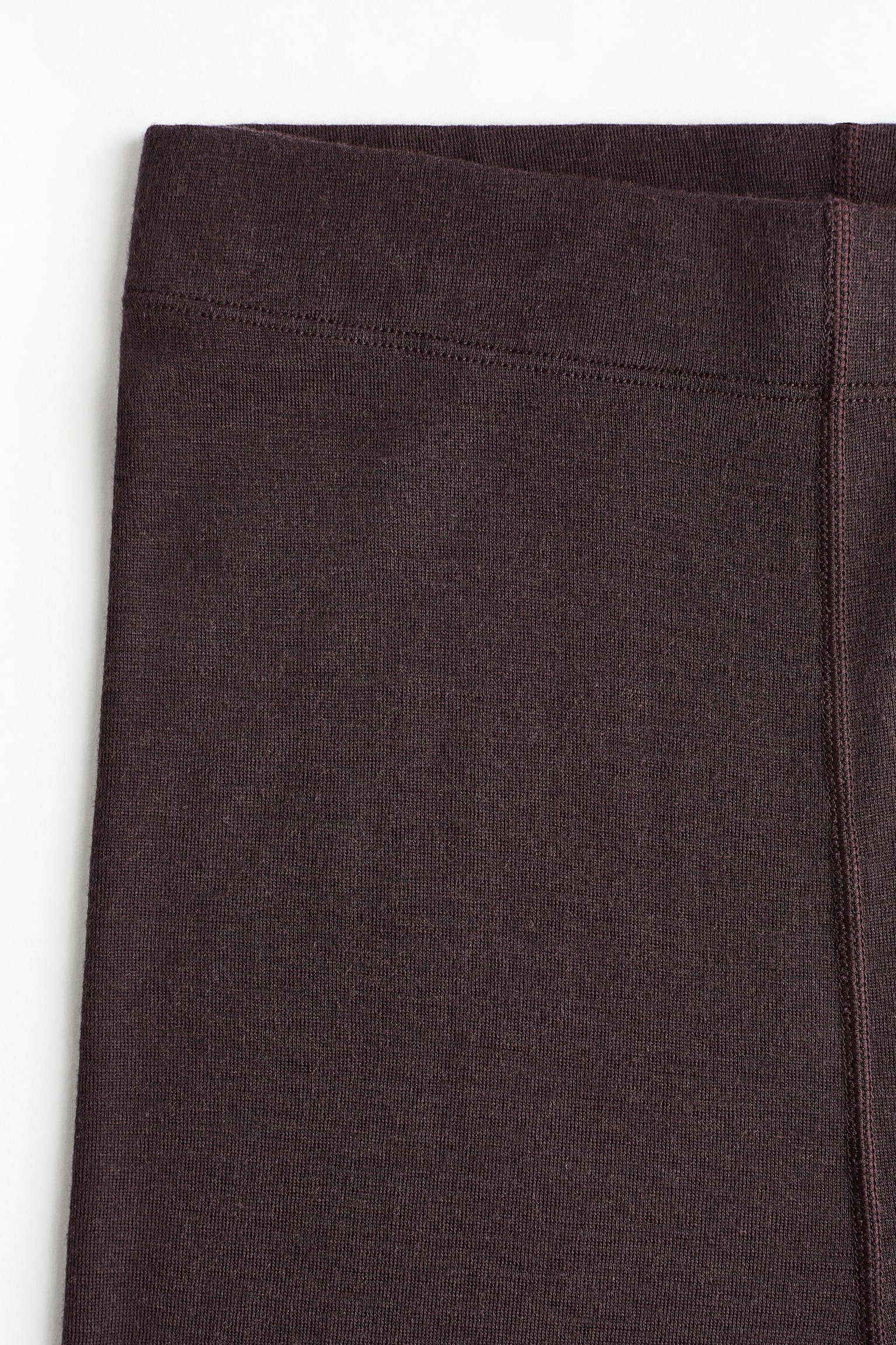 Wool ski base layer leggings - Aubergine purple/Black/Grey marl - 5