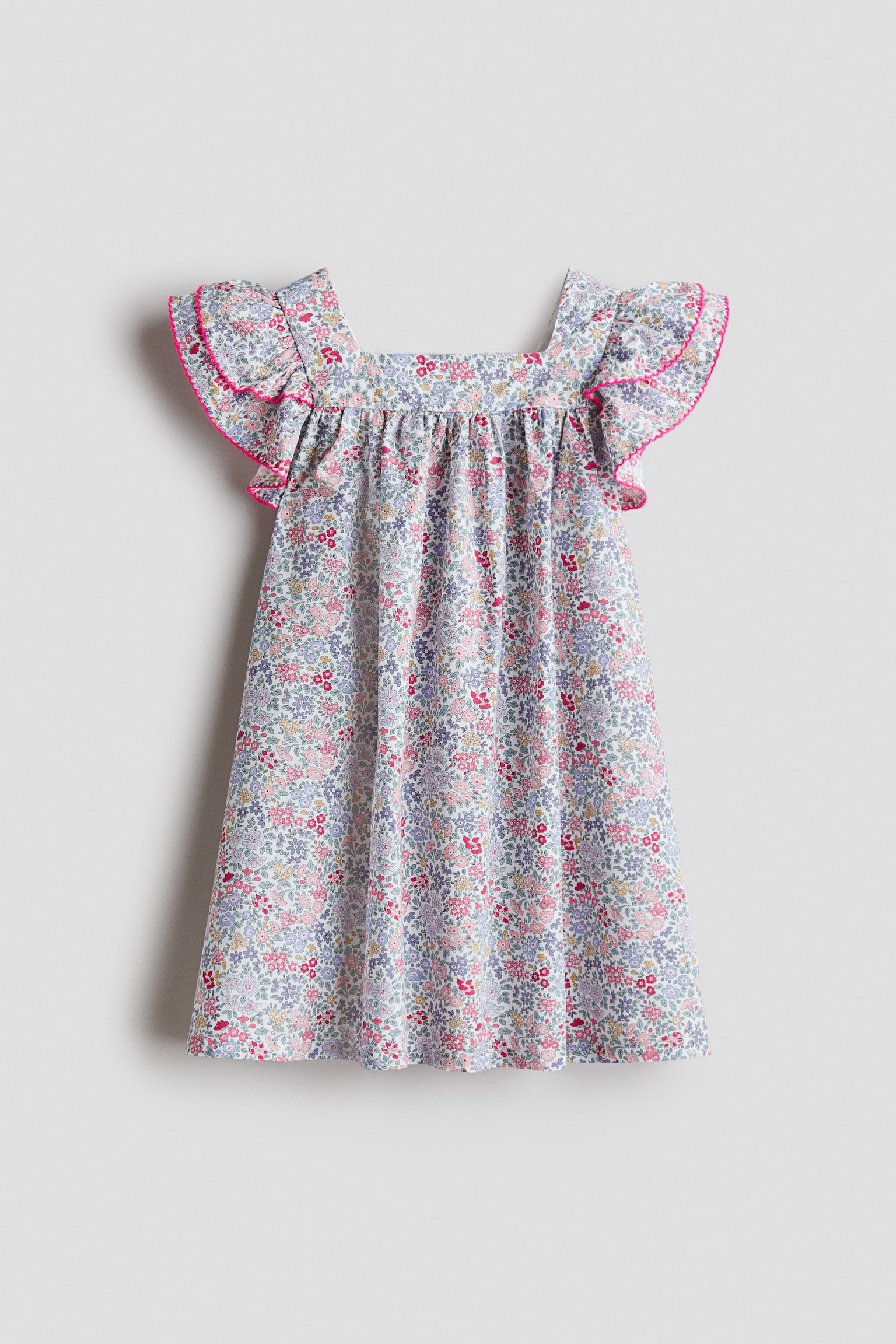 Cotton poplin dress - Lila/Floreado - 1