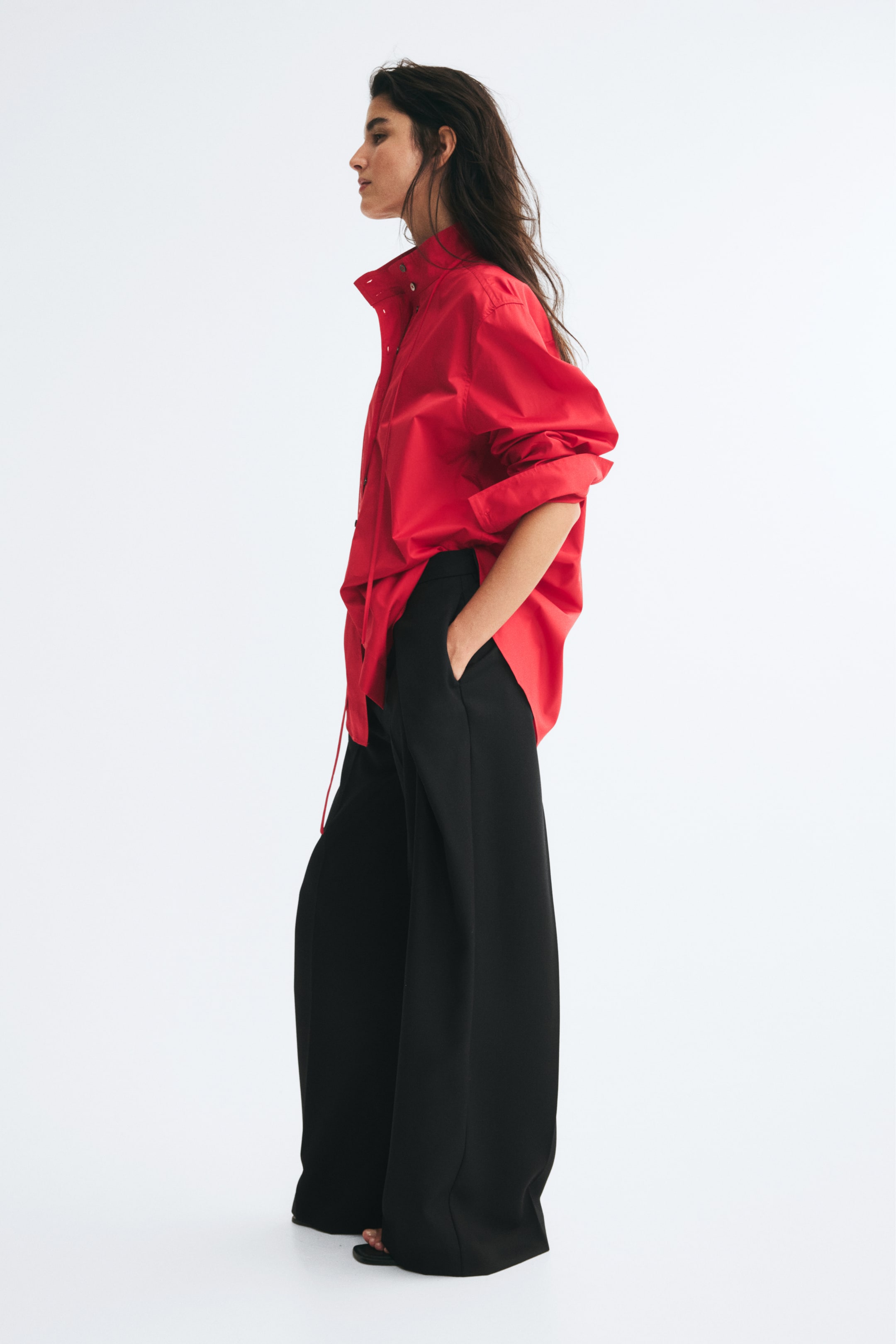 Wrap-Detail Dress Pants