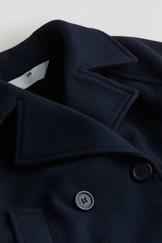 Short pea coat - Navy blue/Dark grey - 4