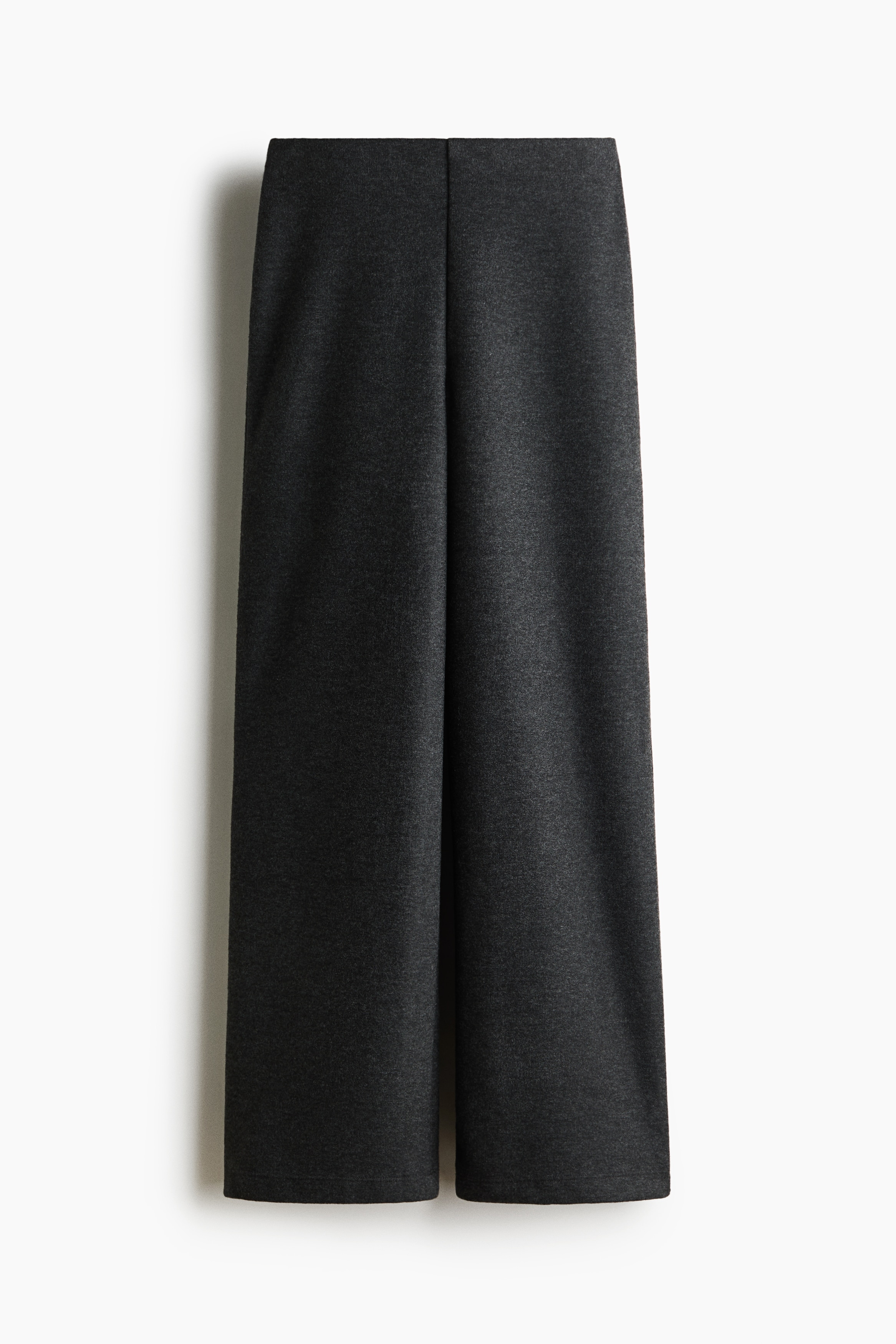 Straight knitted trousers - Dark grey marl