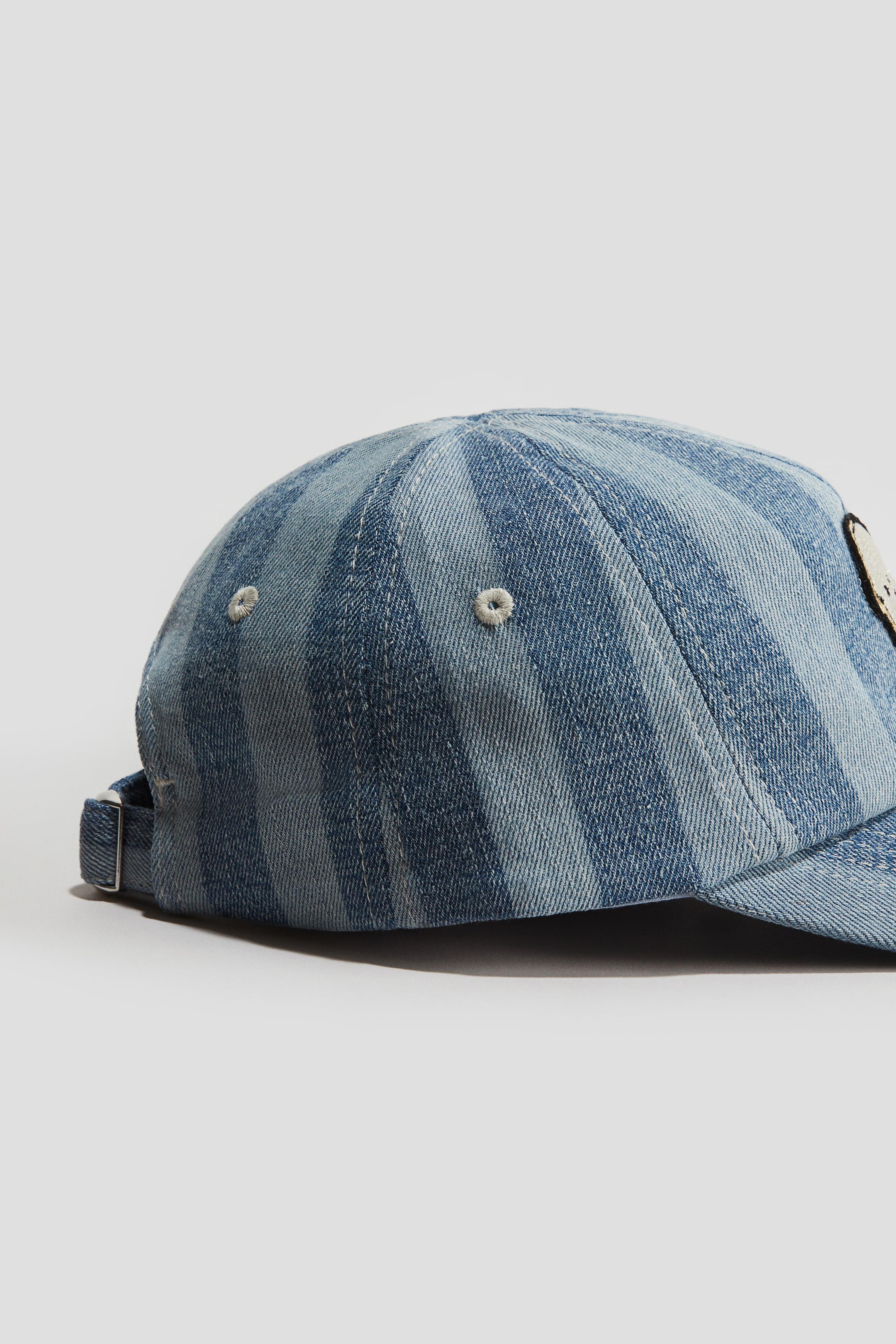 Motif-Detail Denim Cap