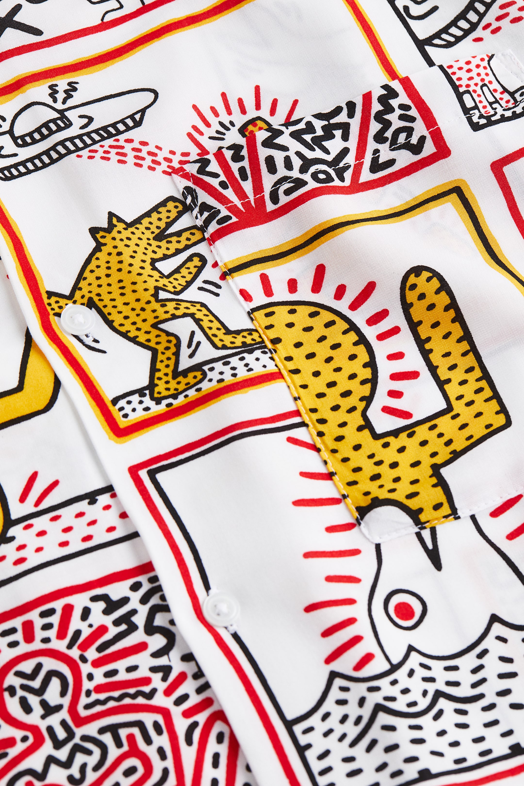 View larger image: Regular Fit Patterned resort shirt - White/Keith Haring - Men | H&M IN 3