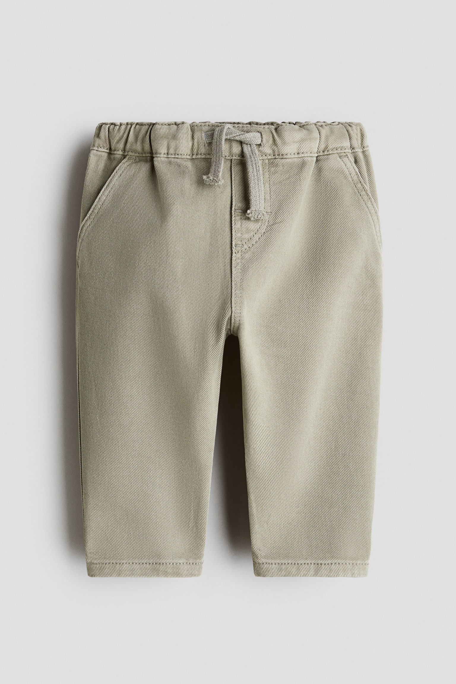 Cotton twill trousers - Light khaki green/Dusty blue/Light denim blue/Striped/Brown - 1