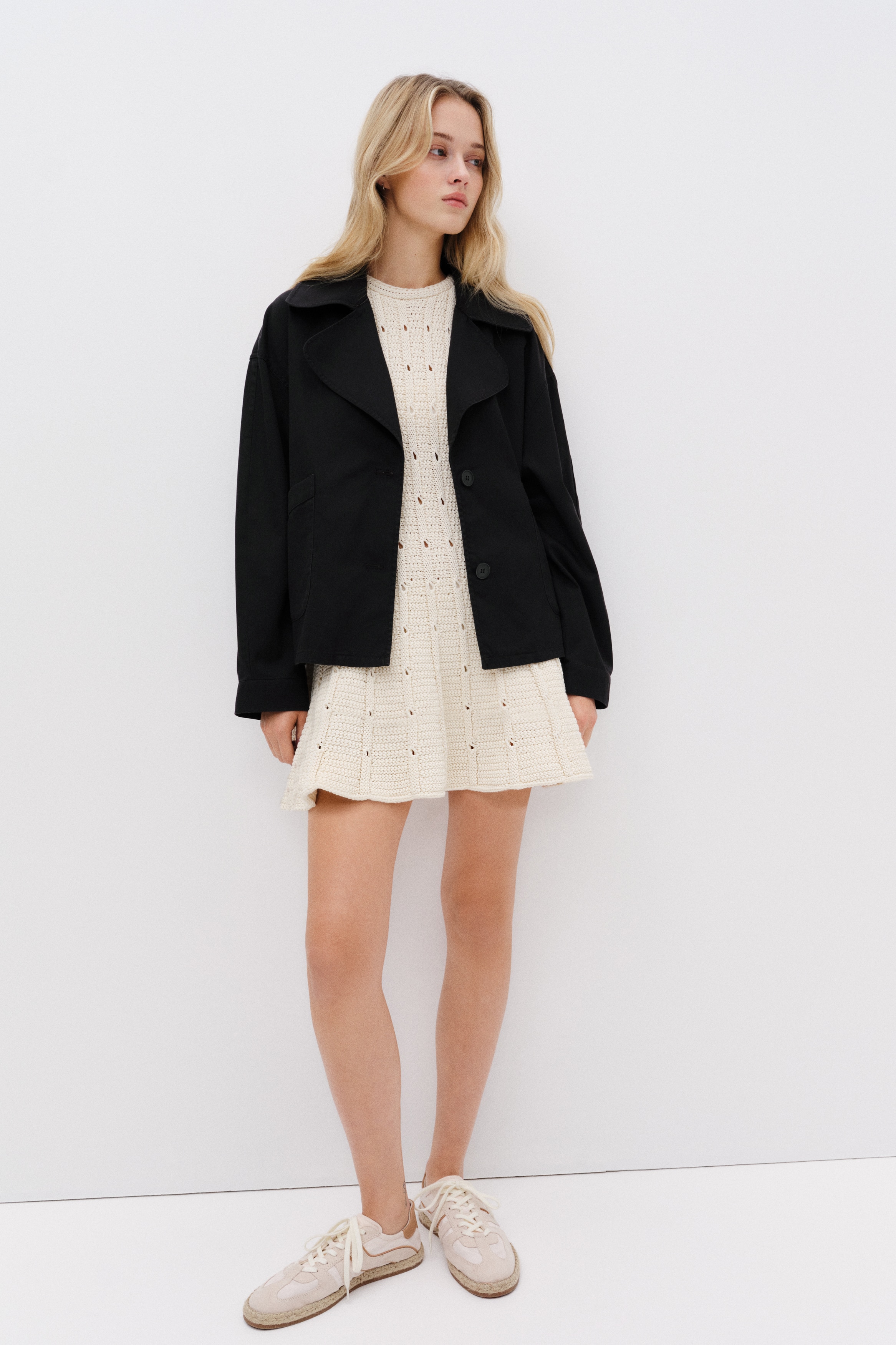 H＆M コットンツイルジャケット XS H＆M コットンツイルジャケット XS コットンツイルジャケット - ダーク