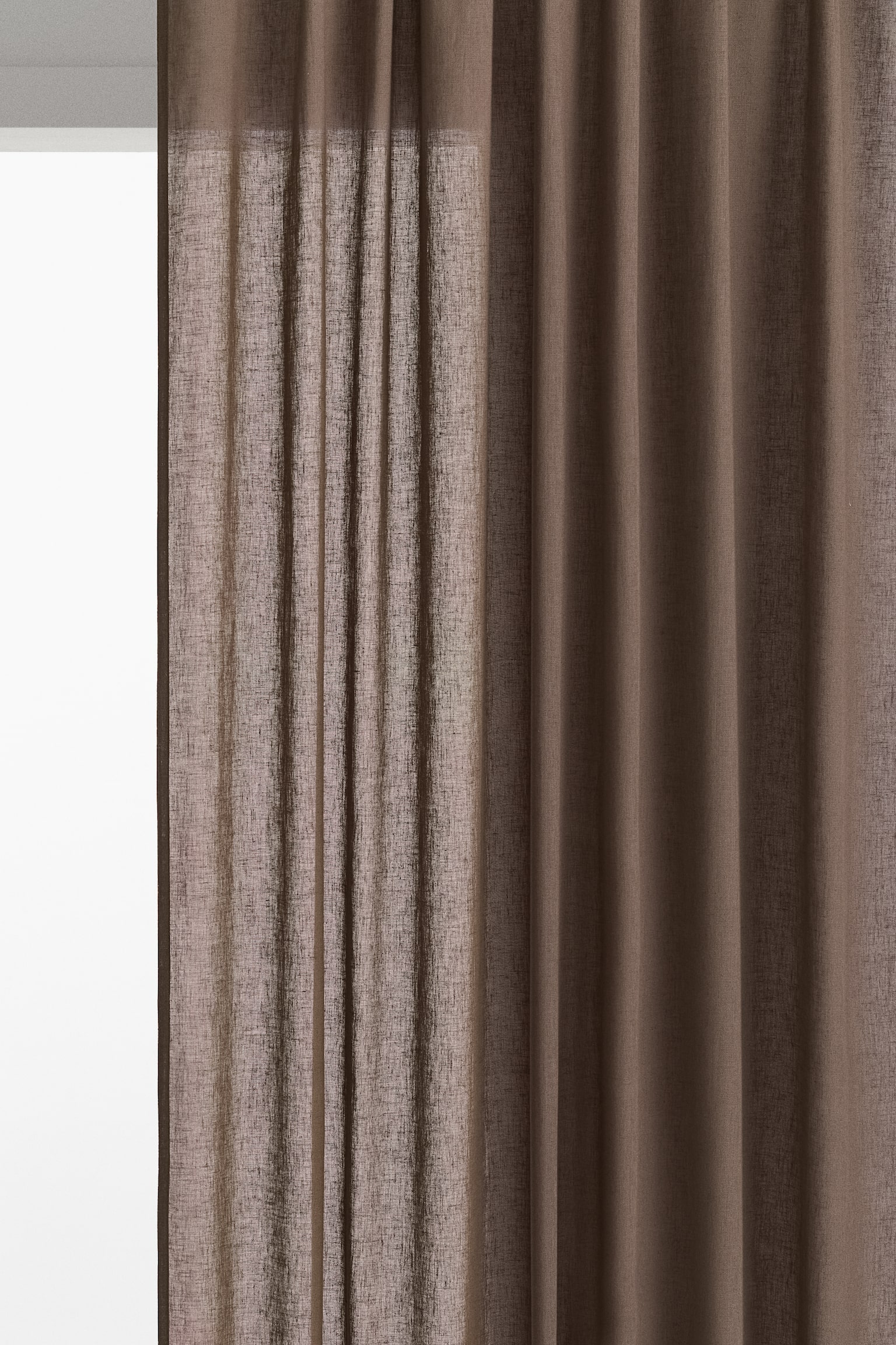 Tende in misto lino 2 pezzi - Talpa/Beige/Bianco/Verde salvia/Beige/Azzurro