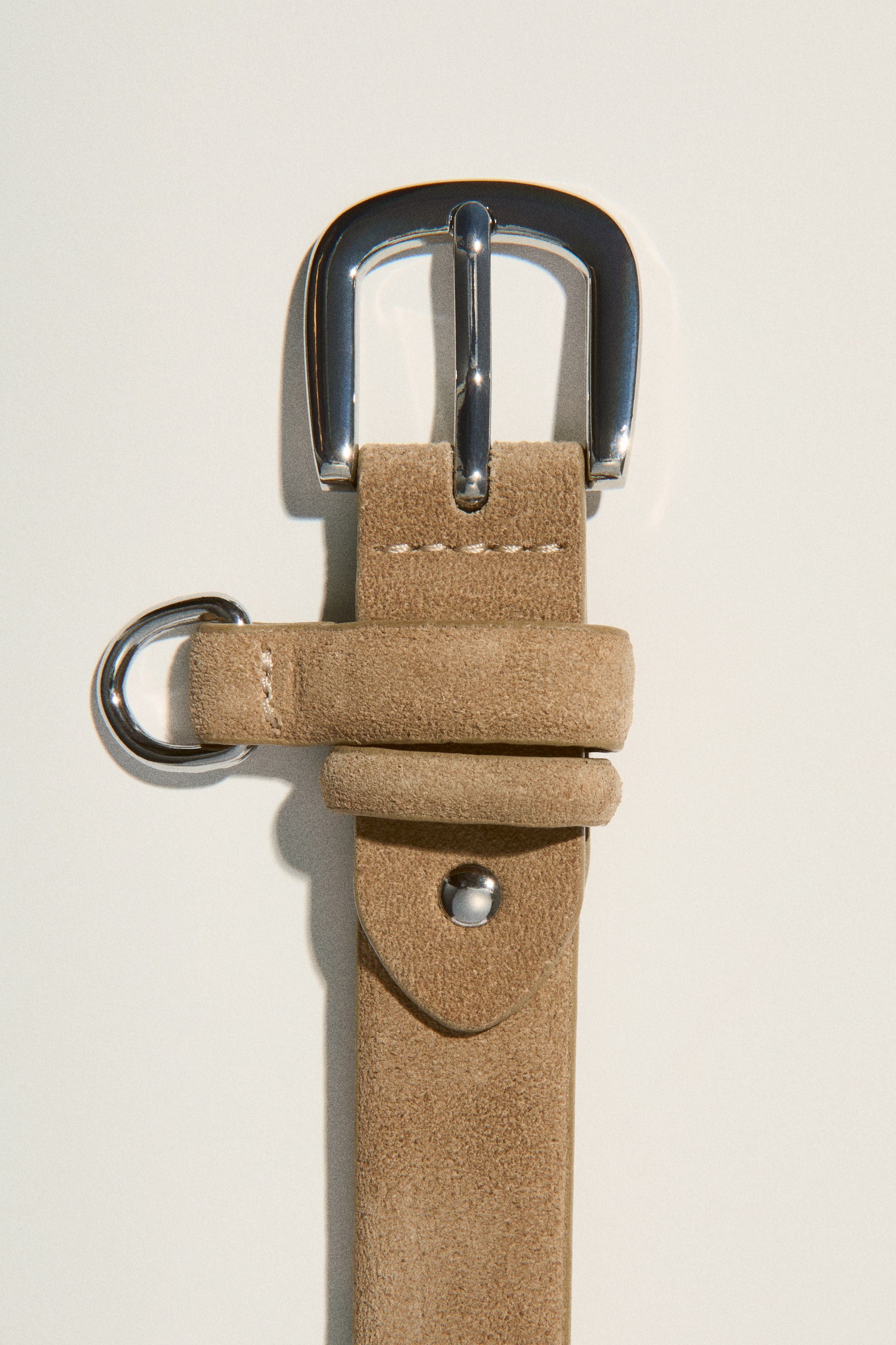 View larger image: Split leather belt - Beige - Ladies | H&M SG 1