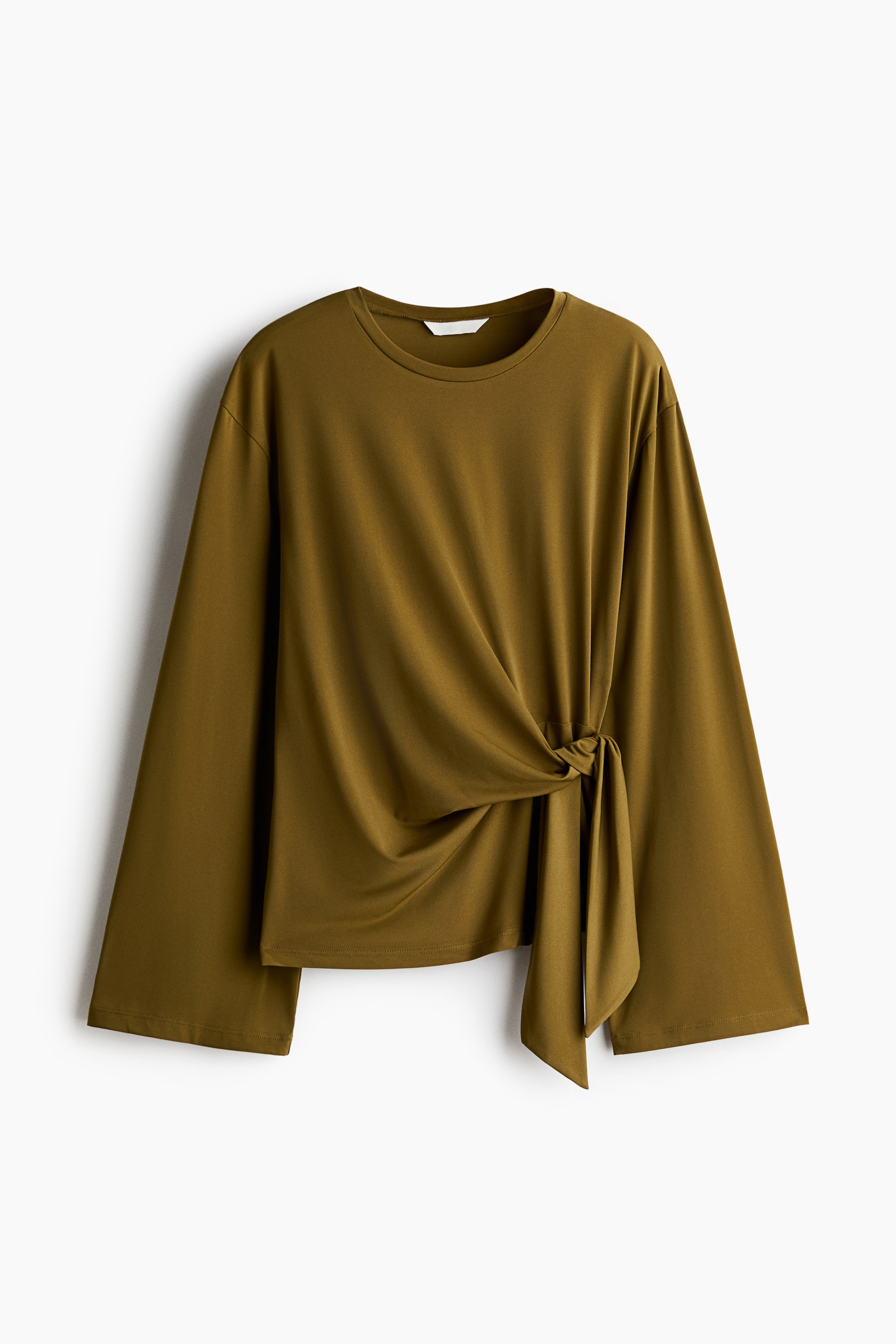 拡大画像を表示: タイディテールトップス - ゴールデンオリーブ - レディース | H&M JP 5