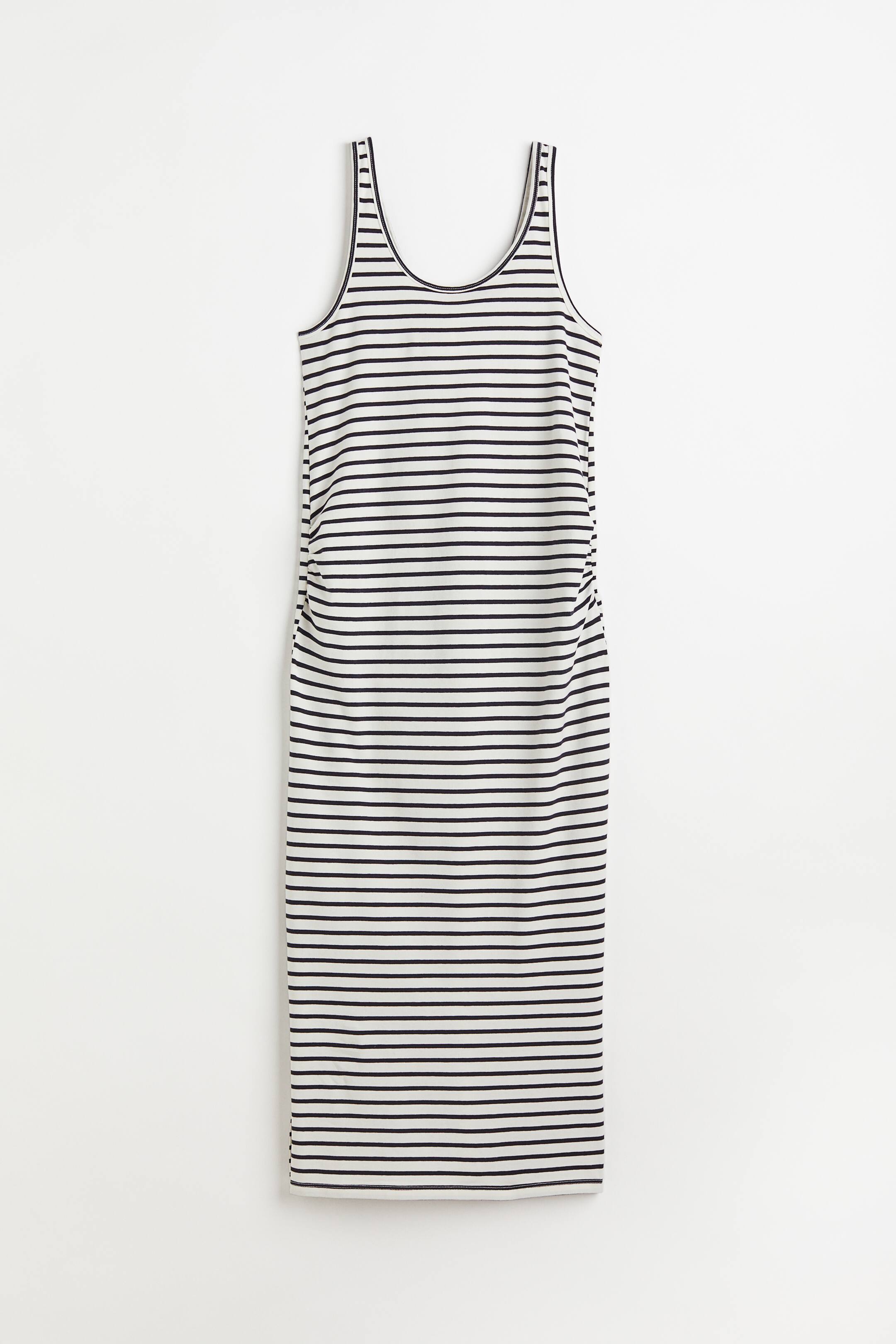 View larger image: MAMA Ribbed jersey dress - Cream/Striped - Ladies | H&M 1
