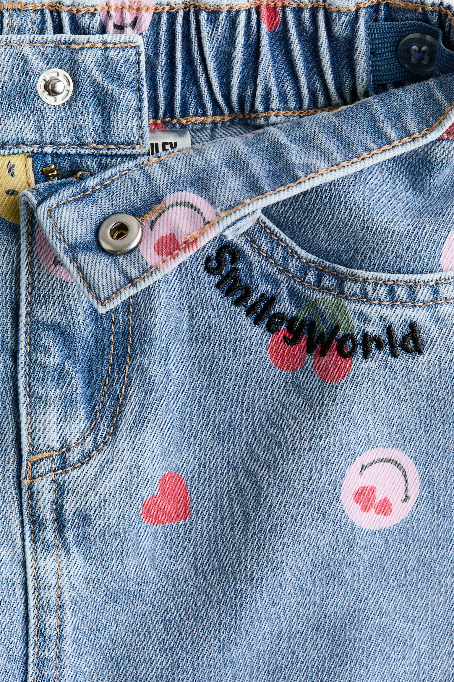 Falda de denim con diseño - Azul denim/SmileyWorld® - 2