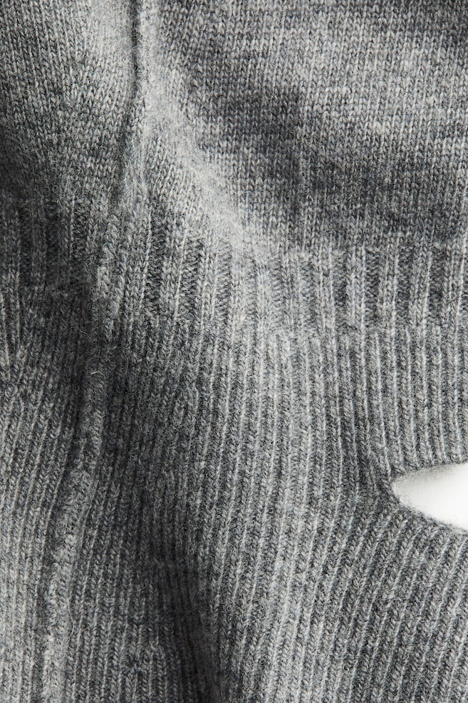 Wool Cardigan - Gray melange - 7