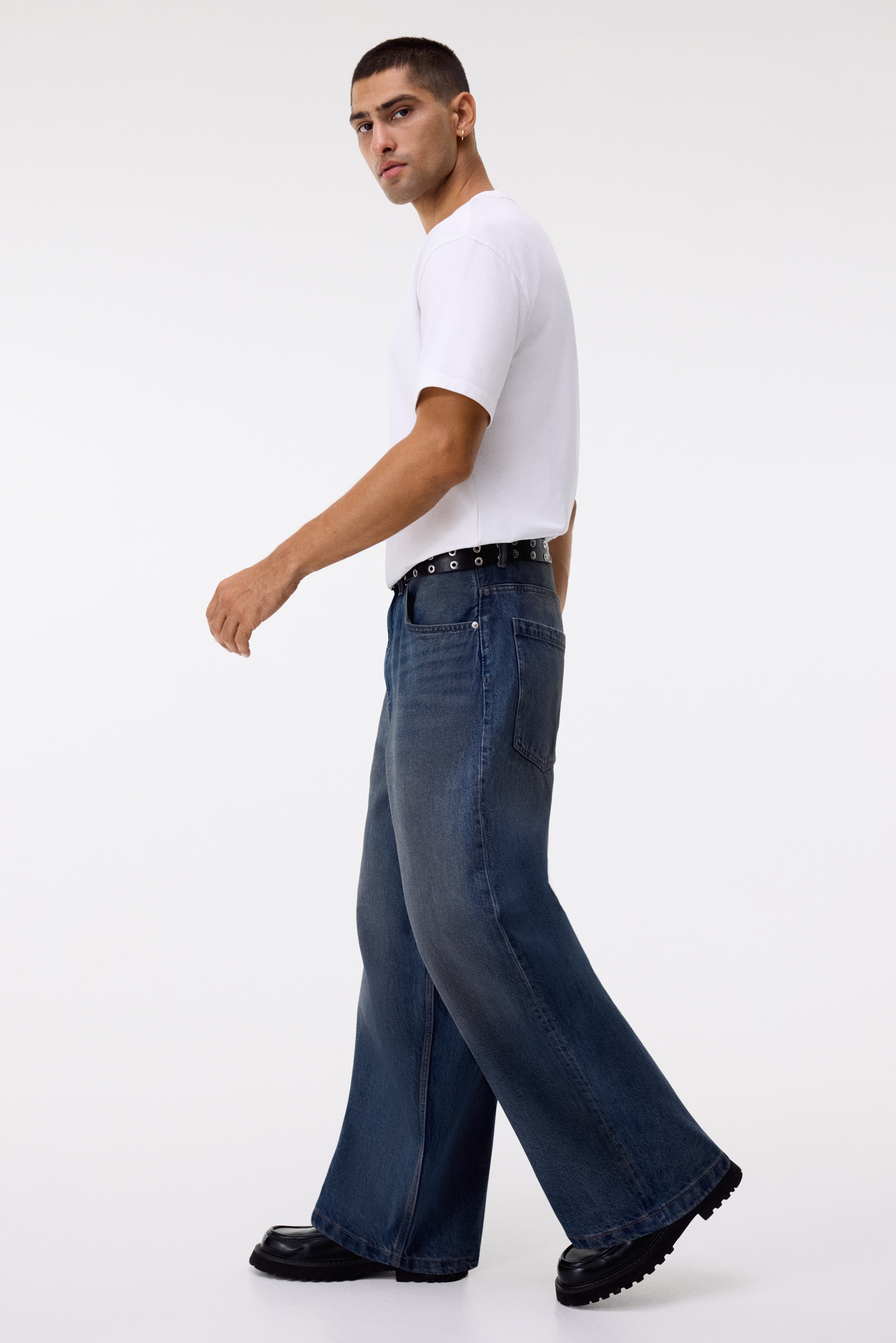  スーパーバギー グレー デニムパンツ スーパーバギーデニム - デニムグレー - Men | H&M JP