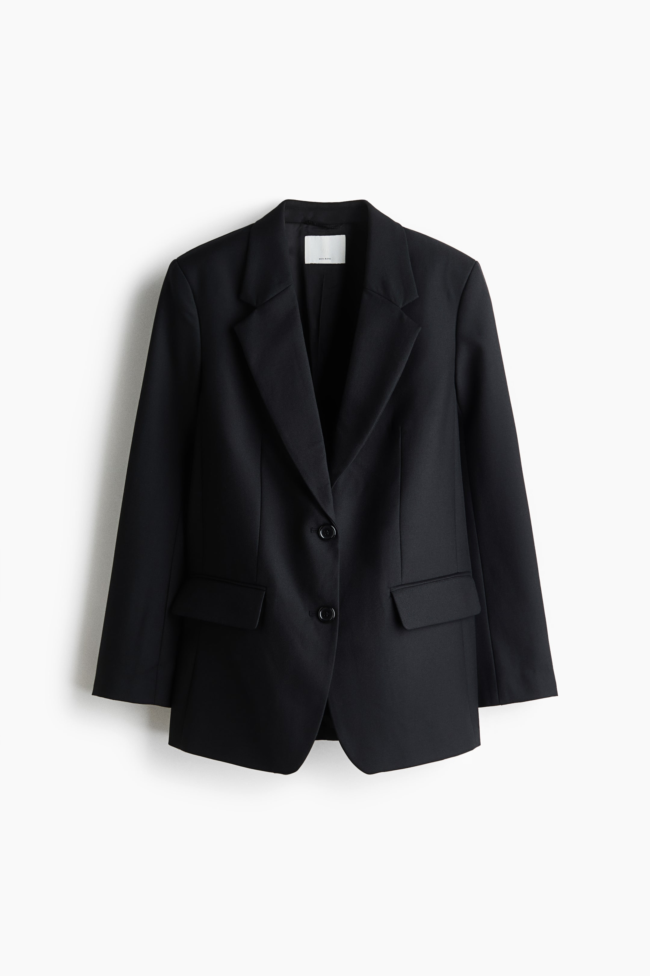 Single-Breasted Wool-Blend Blazer