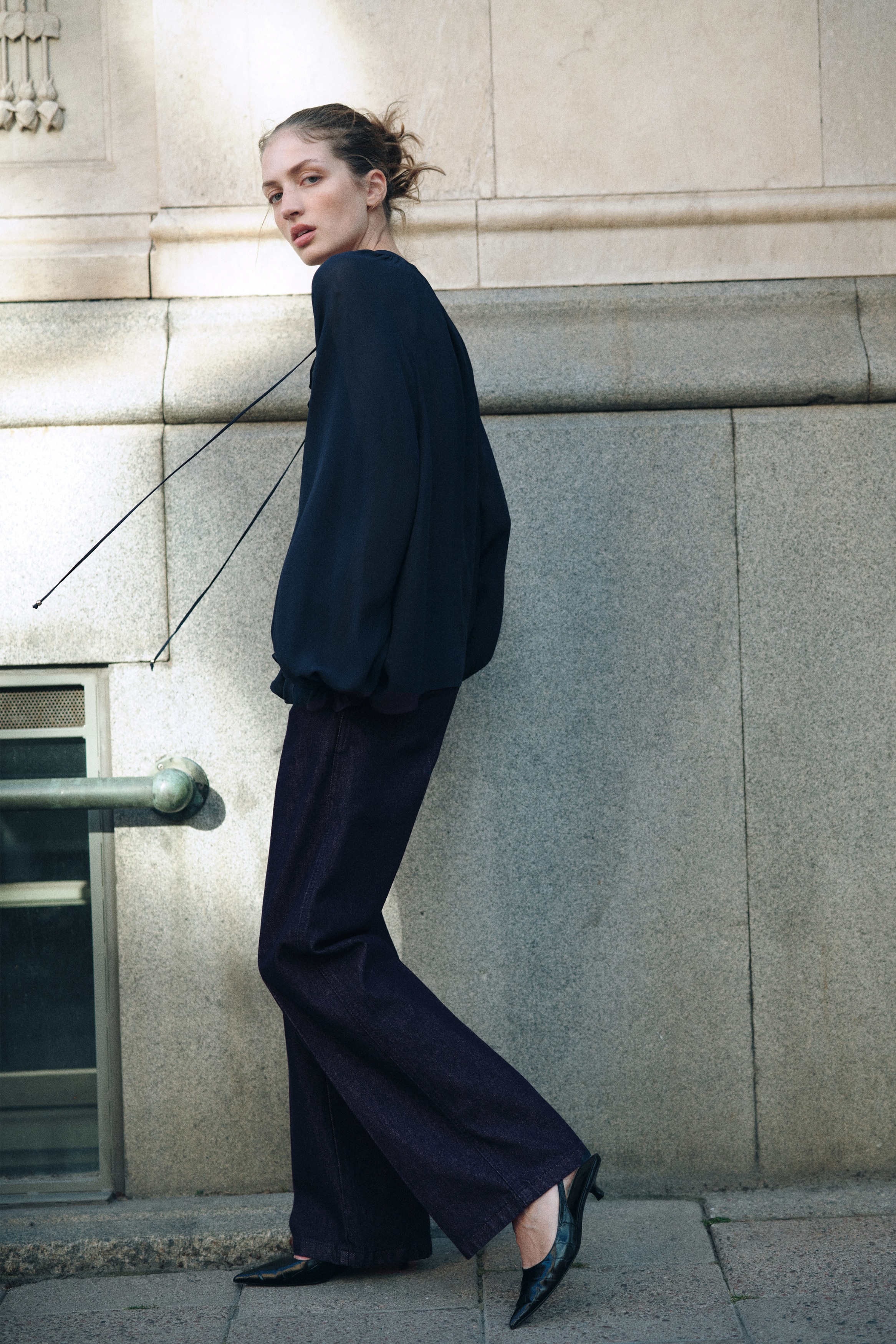 Signore - Blu denim scuro Wide High Jeans - Size: 44  - H&M