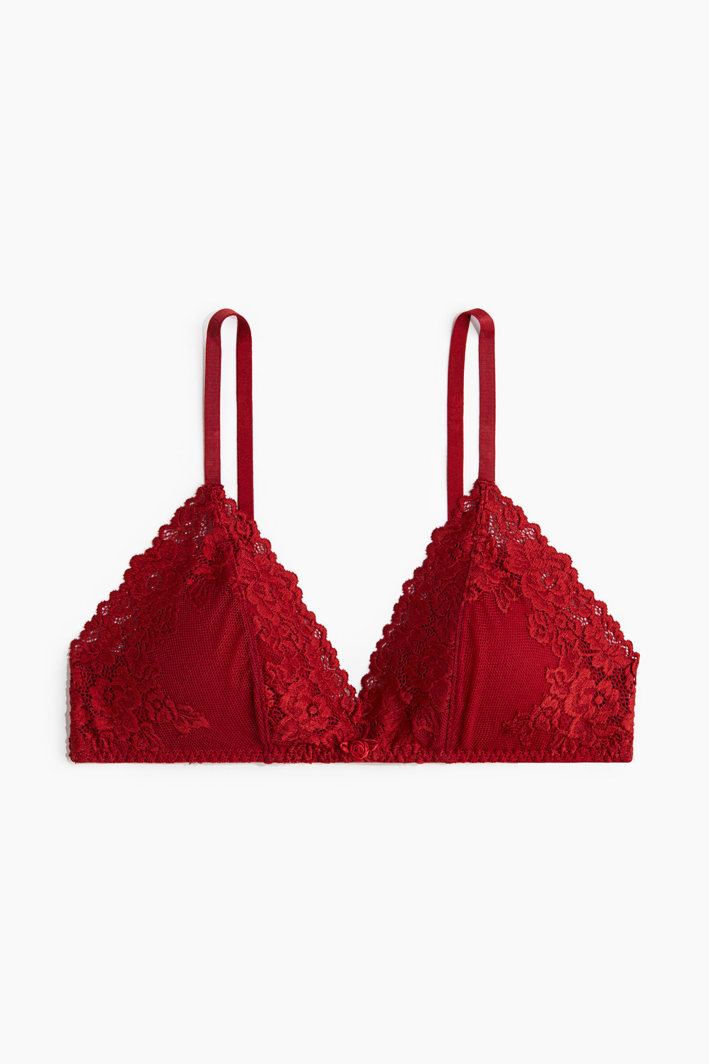 Reggiseno morbido imbottito in pizzo - Rosso scuro/Azzurro/crema/Nero/crema/Rosa chiaro