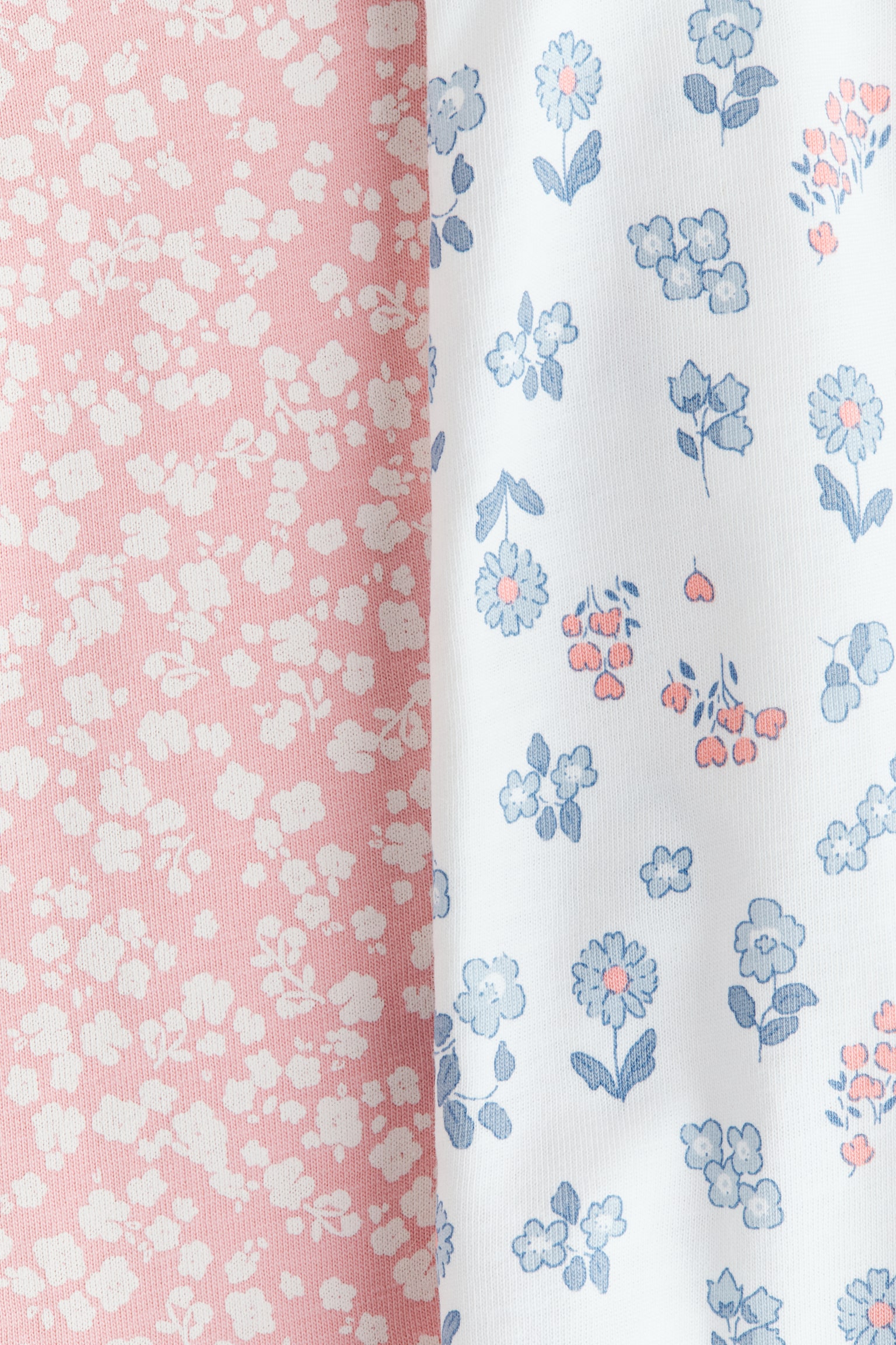 2-pack patterned cotton pyjamas - Pink/Floral/Light pink/Hearts/Light pink/Bunnies/Light blue/Dinosaurs/Light beige/Elephants/Beige/Giraffe/White/Mice/Light beige/Teddy bear/Cream/Sleeping animals/Light green/Berries/Pink/Bows - 2