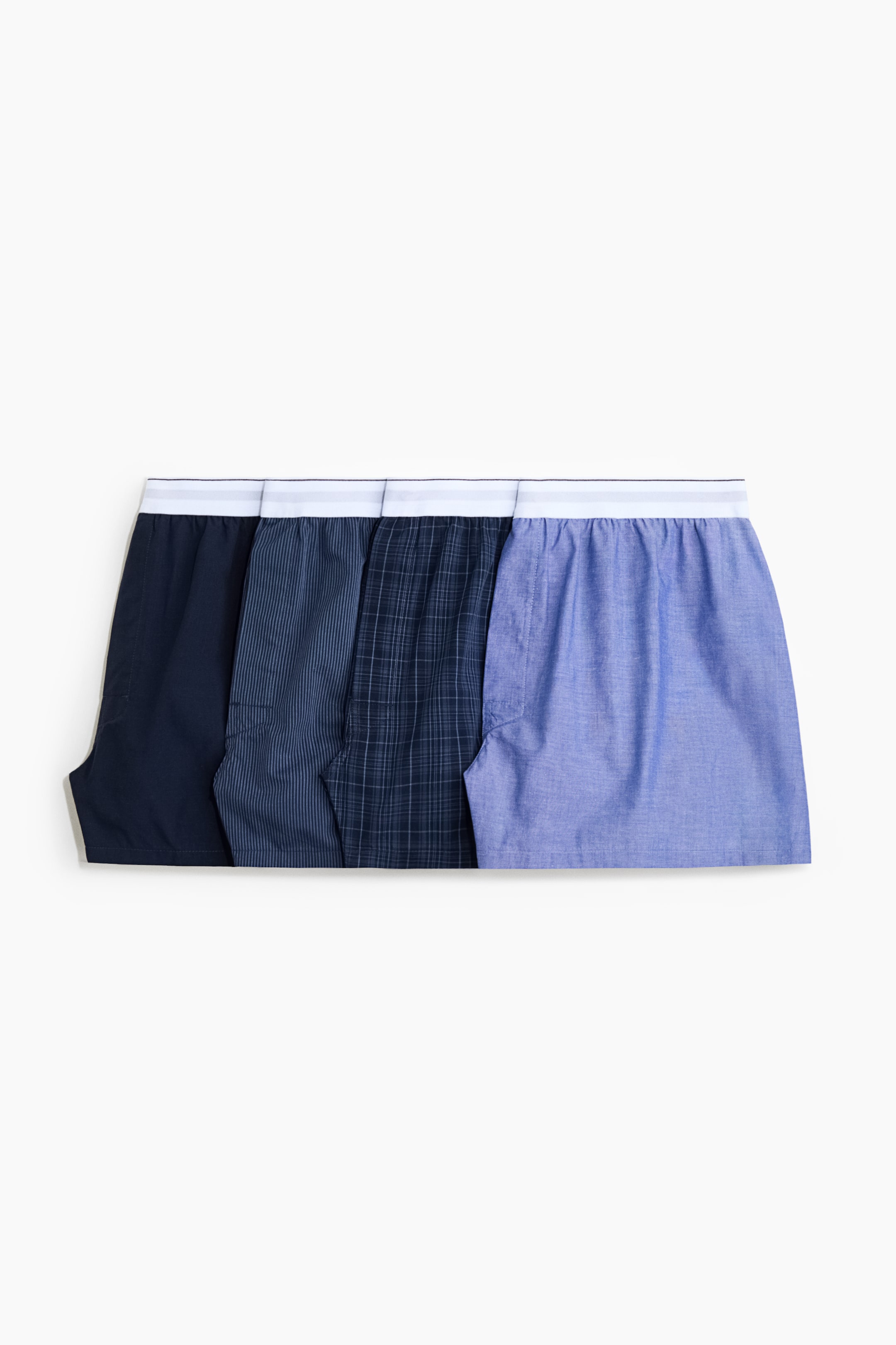 View larger image: 4-pack woven boxer shorts - Blue/Checked - Men | H&M 1