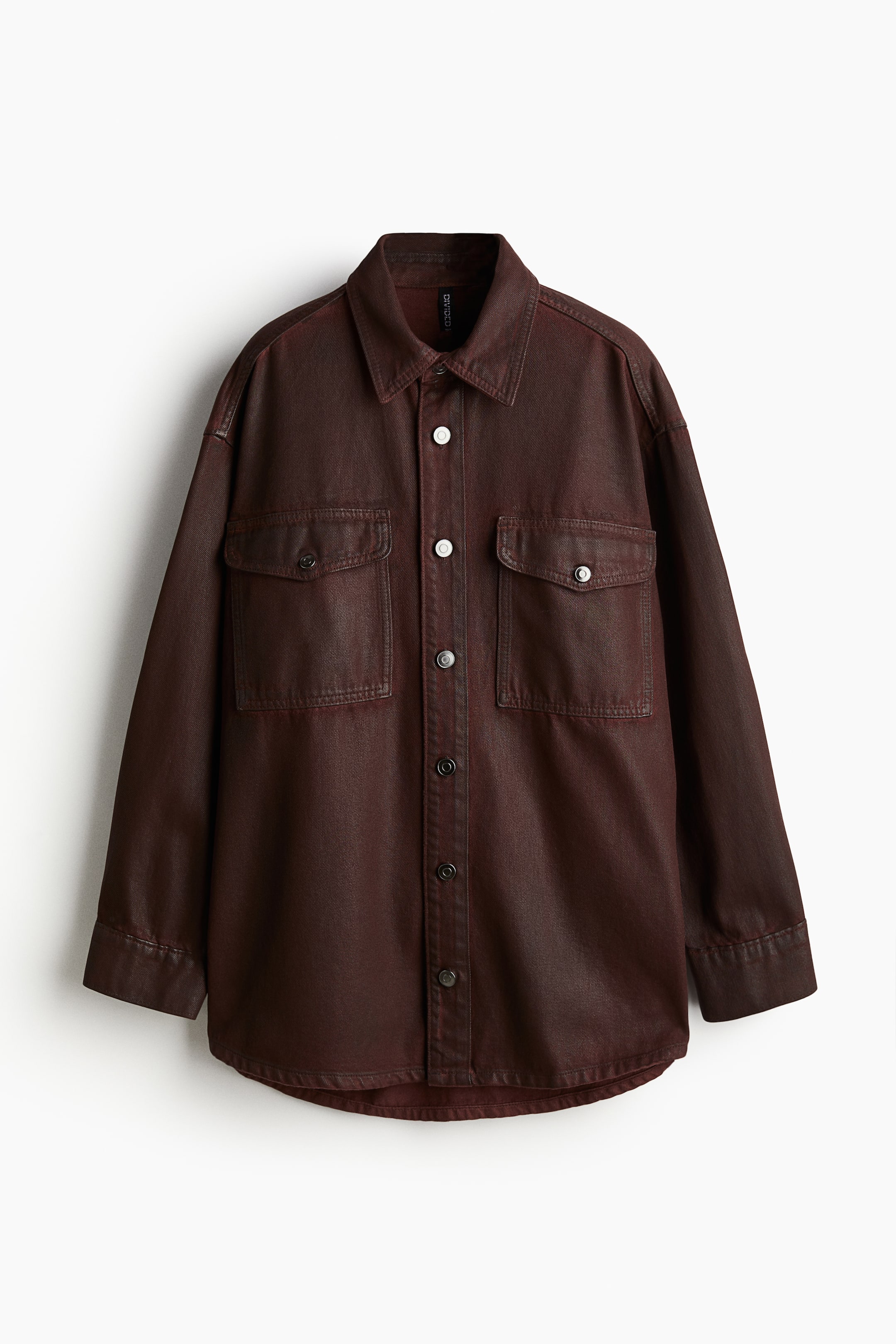 Coated Overshirt - Dark brown - Ladies | H&M CA