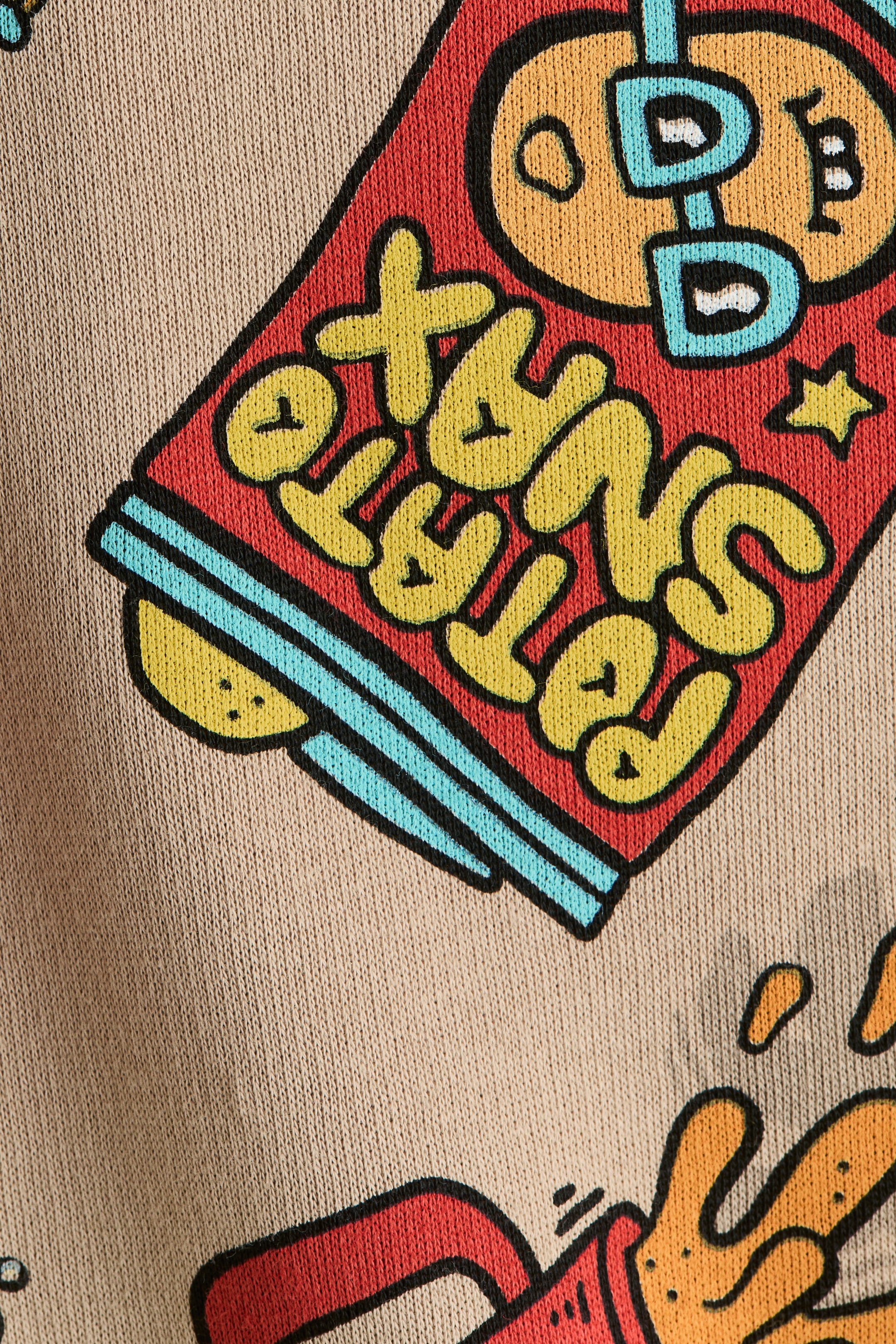 Brushed-Inside Printed Hoodie