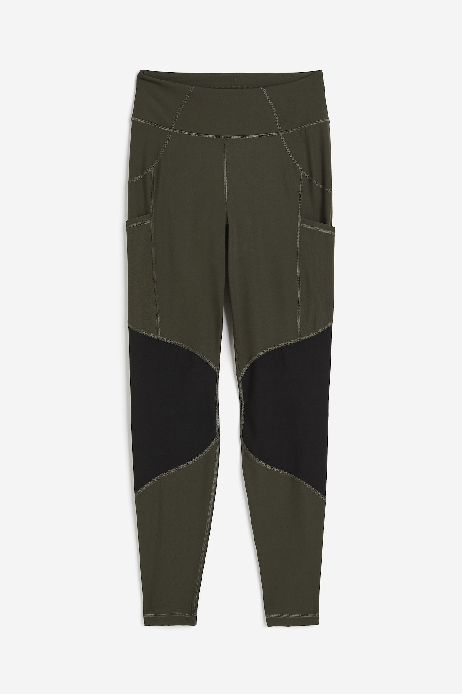 Outdoor Leggings In DryMove™ - Dark green/Black - 1