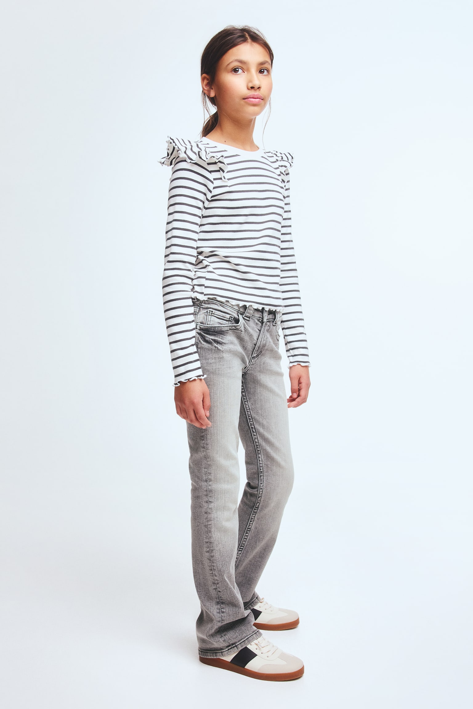 Bootcut Leg Low Jeans - Washed denim grey/Denim blue/Denim black/Denim blue/Dark denim blue - 4