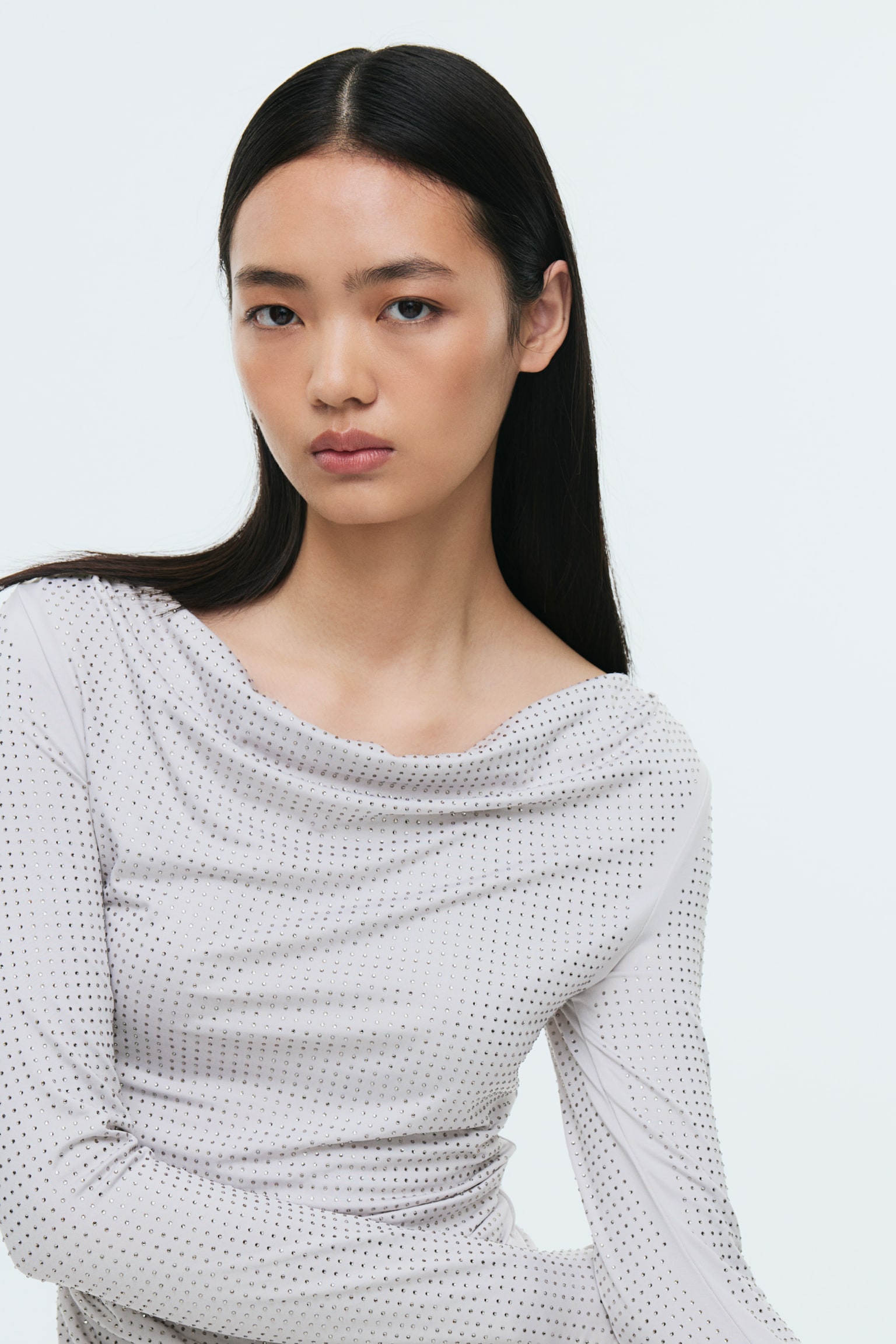 Embellished top - Light grey - 4