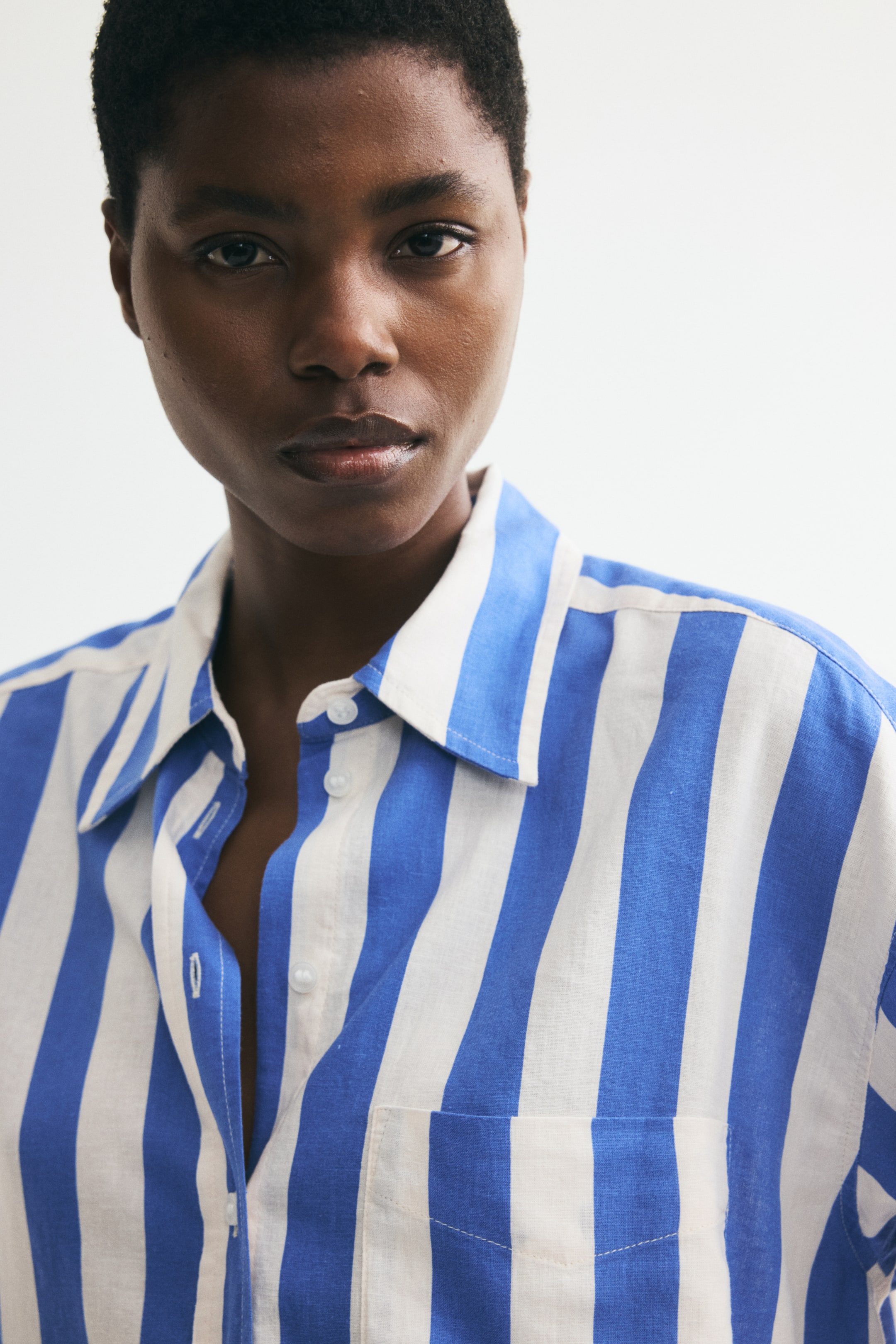 Oversized Linen-Blend Shirt