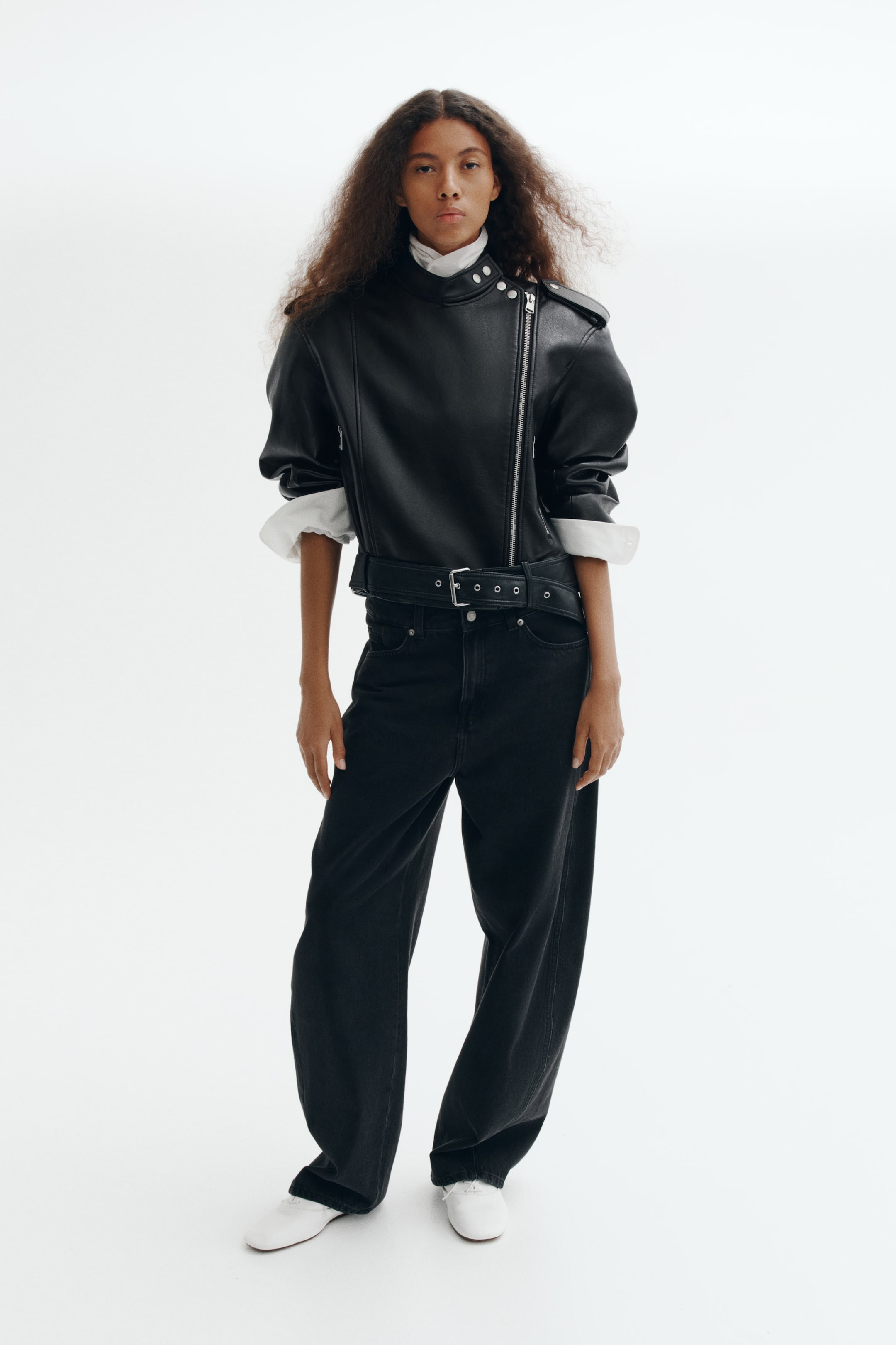 Coated Biker Jacket