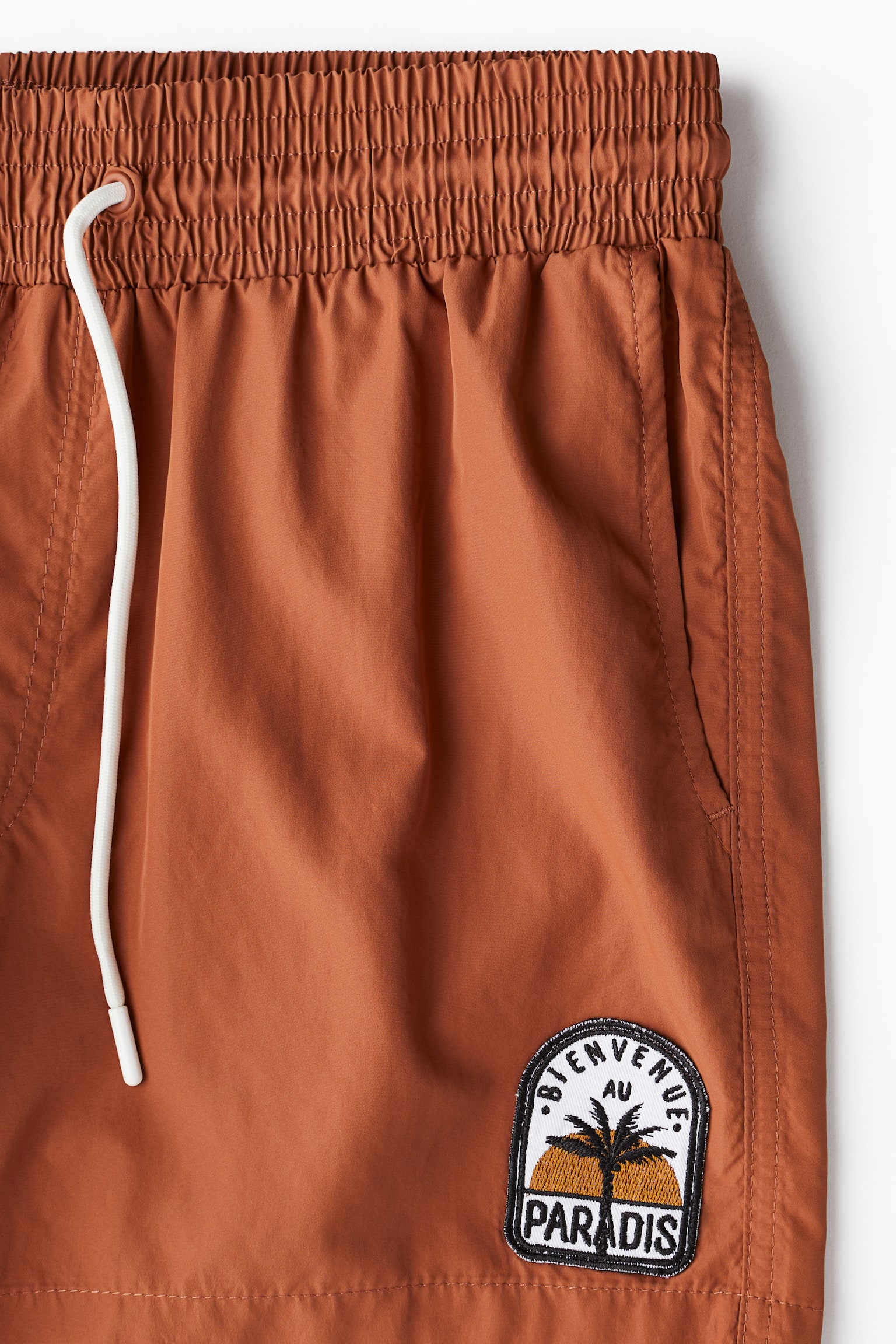 Appliquéd swim shorts - Dark orange/Black/Paradis/Light beige - 2