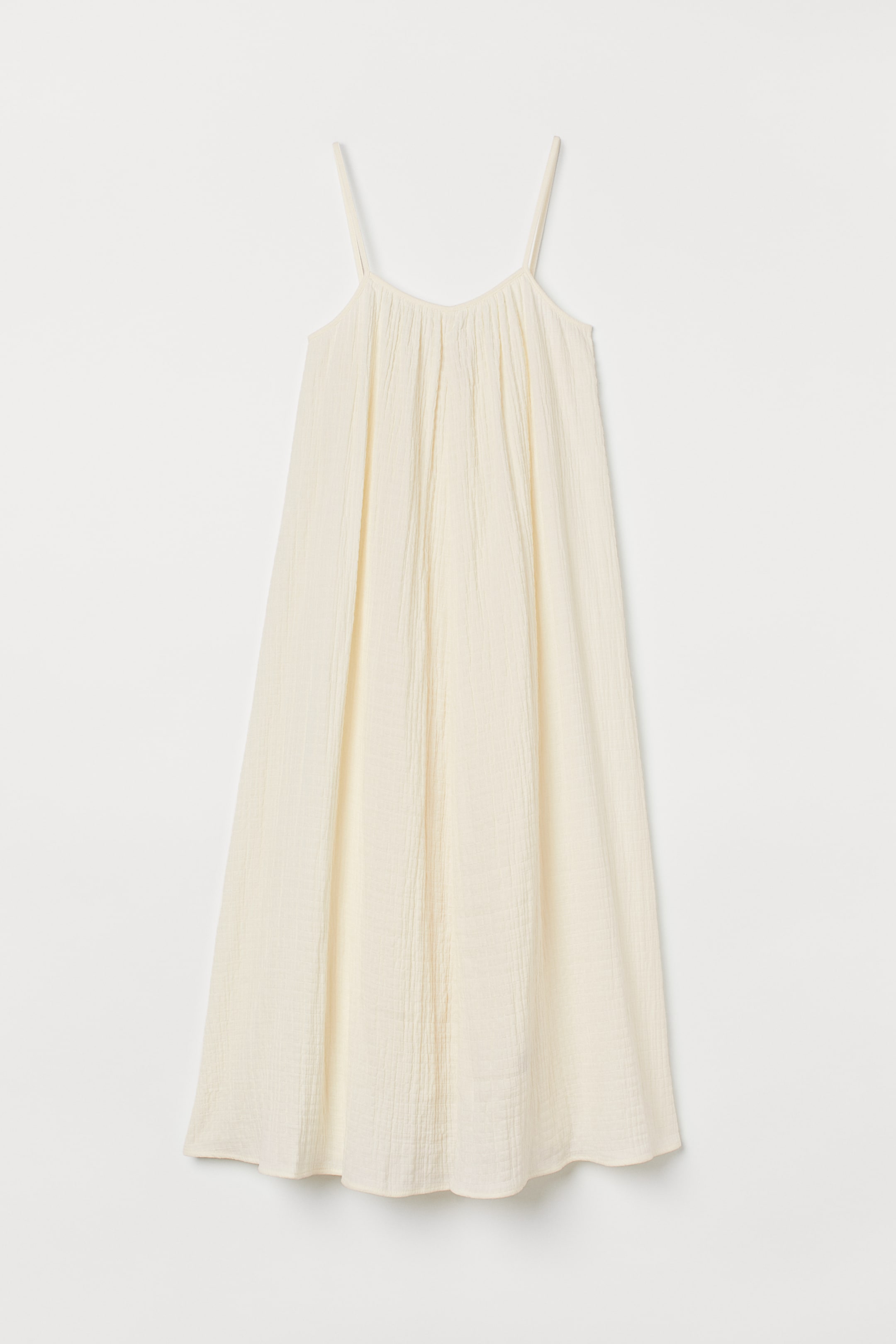 Wide long dress - Sleeveless - Long - Cream - Ladies | H&M GB