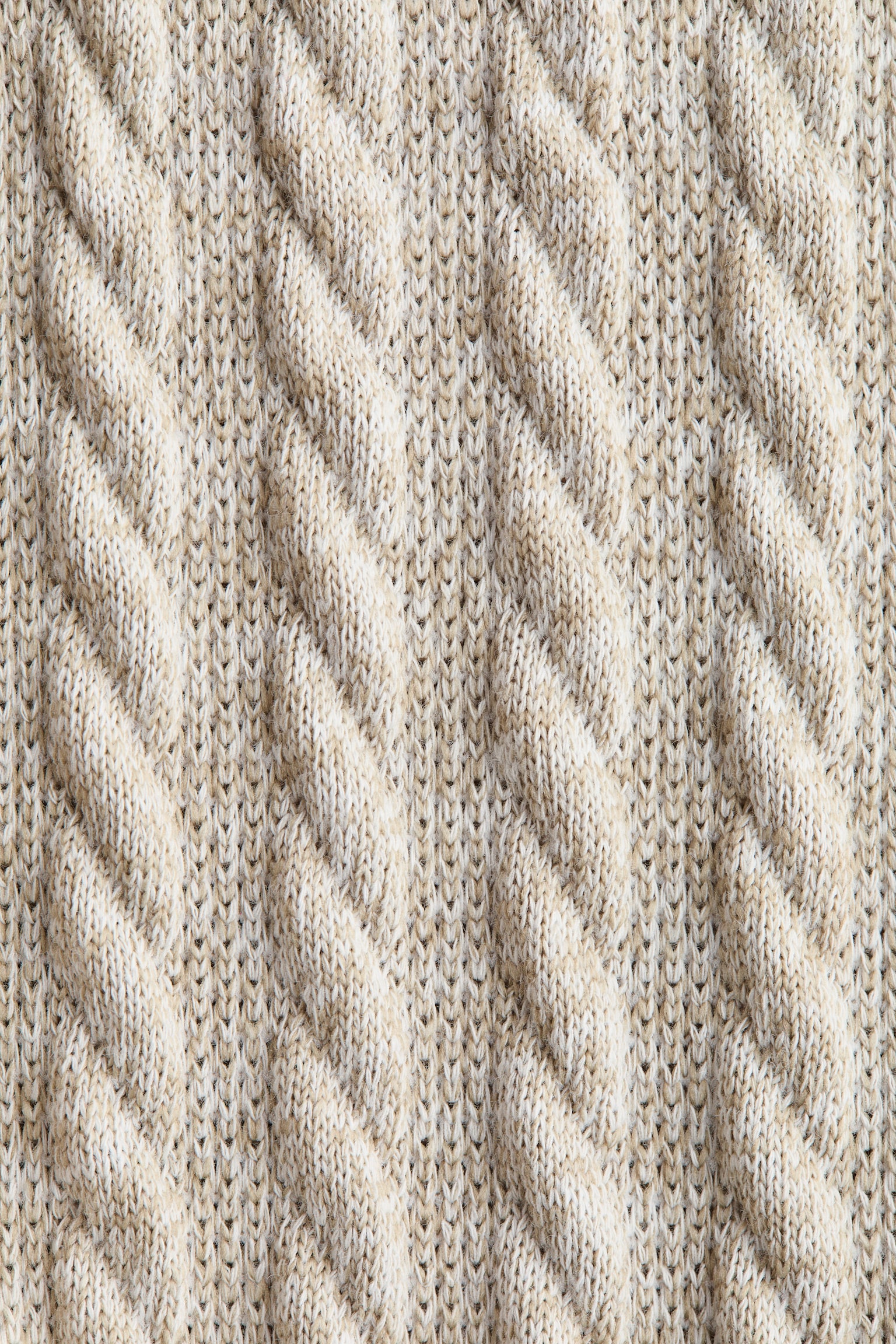 Cable-Knit Sweater - Light beige melange - 2
