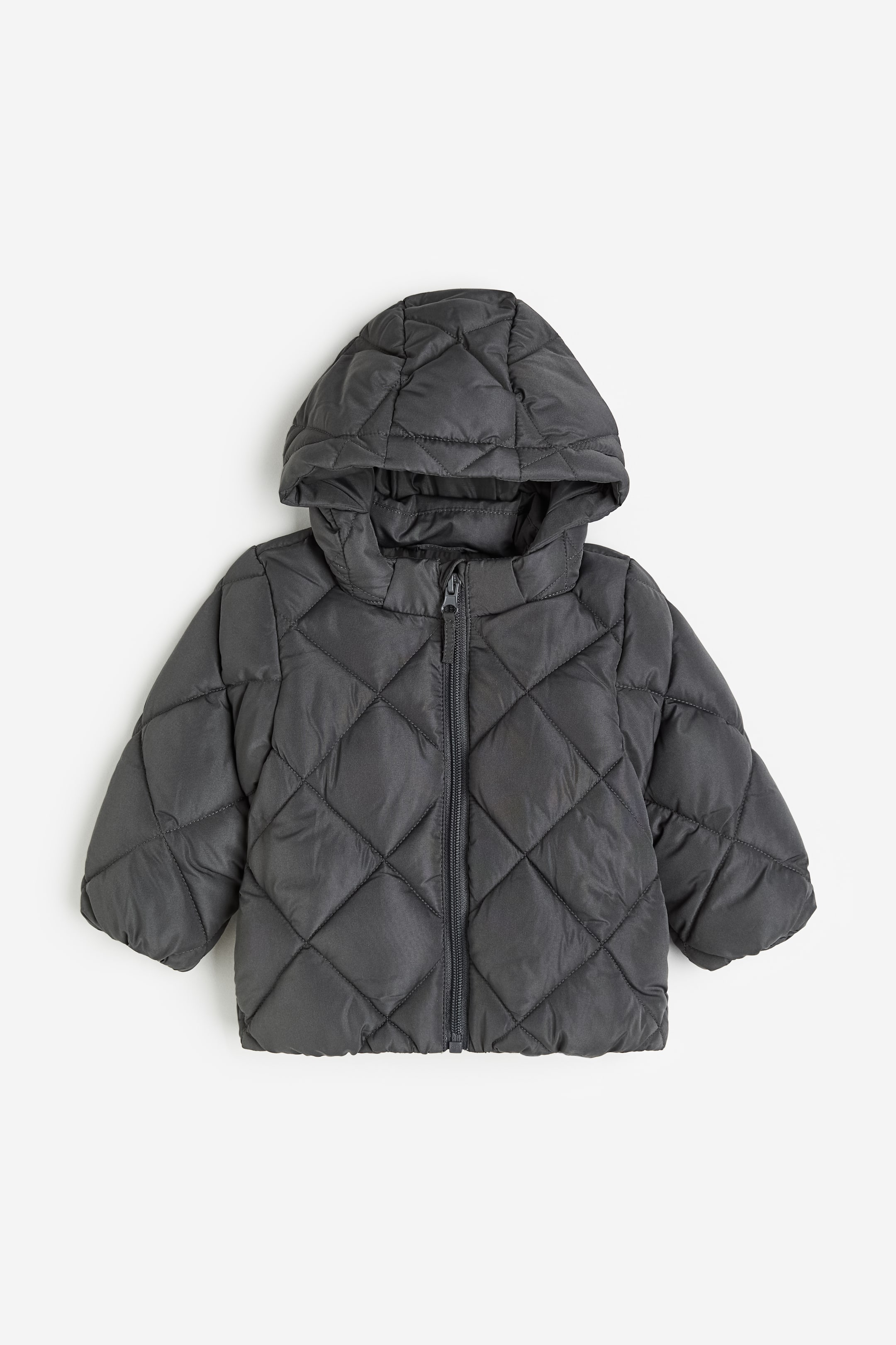 View larger image: Hooded puffer jacket - Dark grey - Kids | H&M IN 1