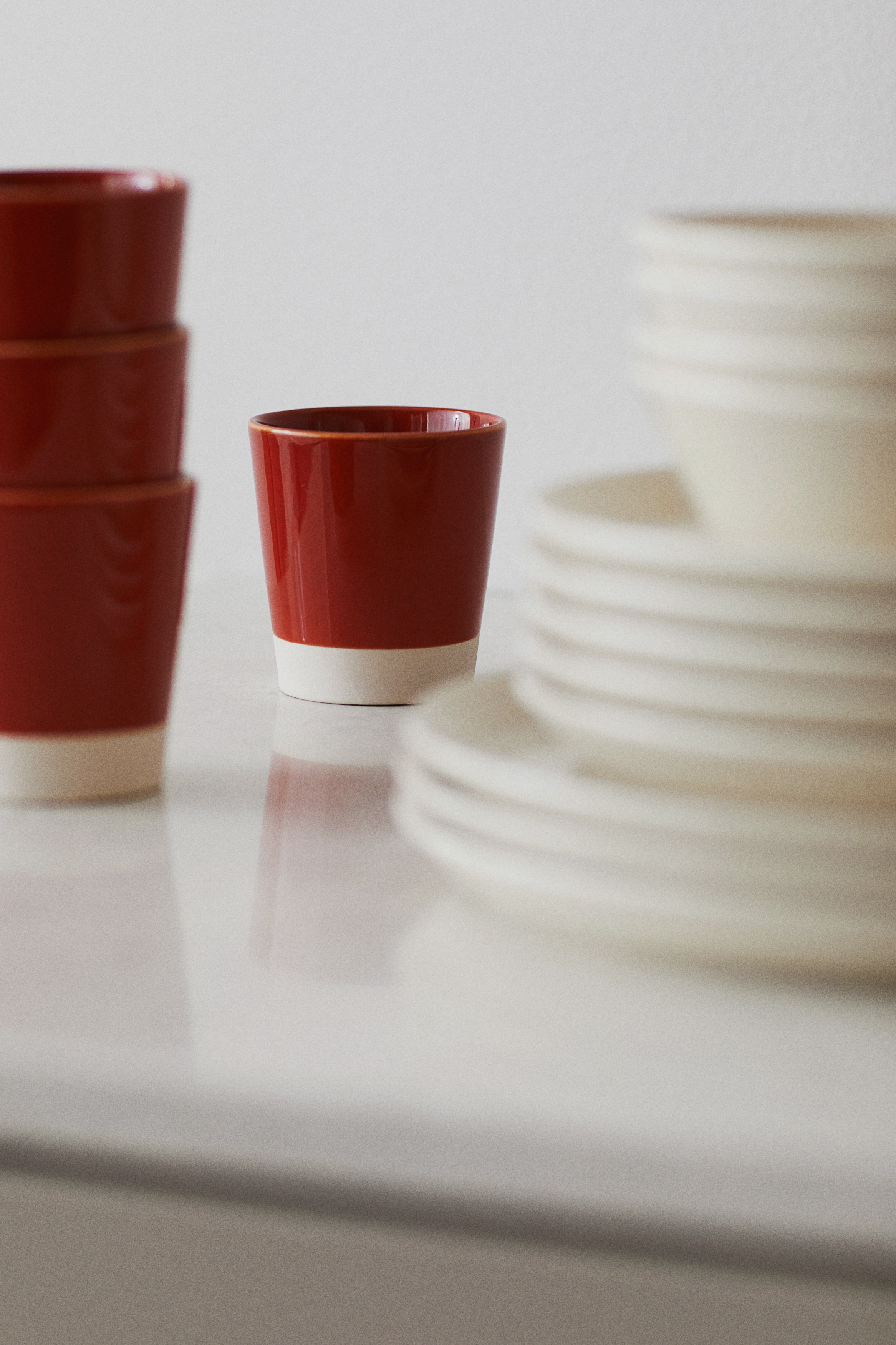 Mugg i stengods - Röd