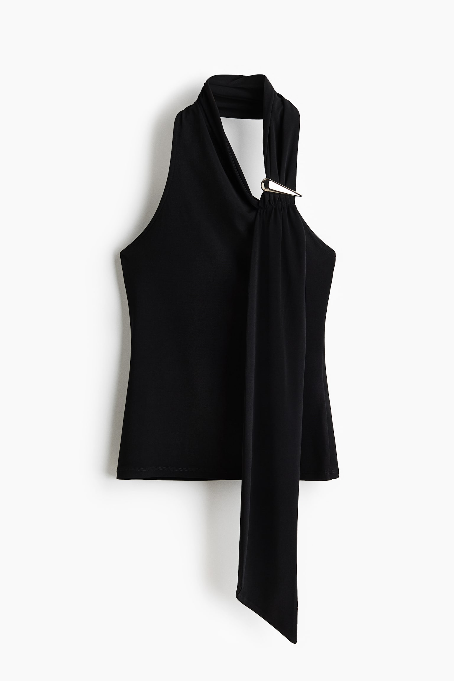 Metal-detail halterneck top - 2