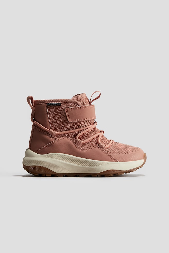 Waterproof hi-top trainers - Dark peach - 1