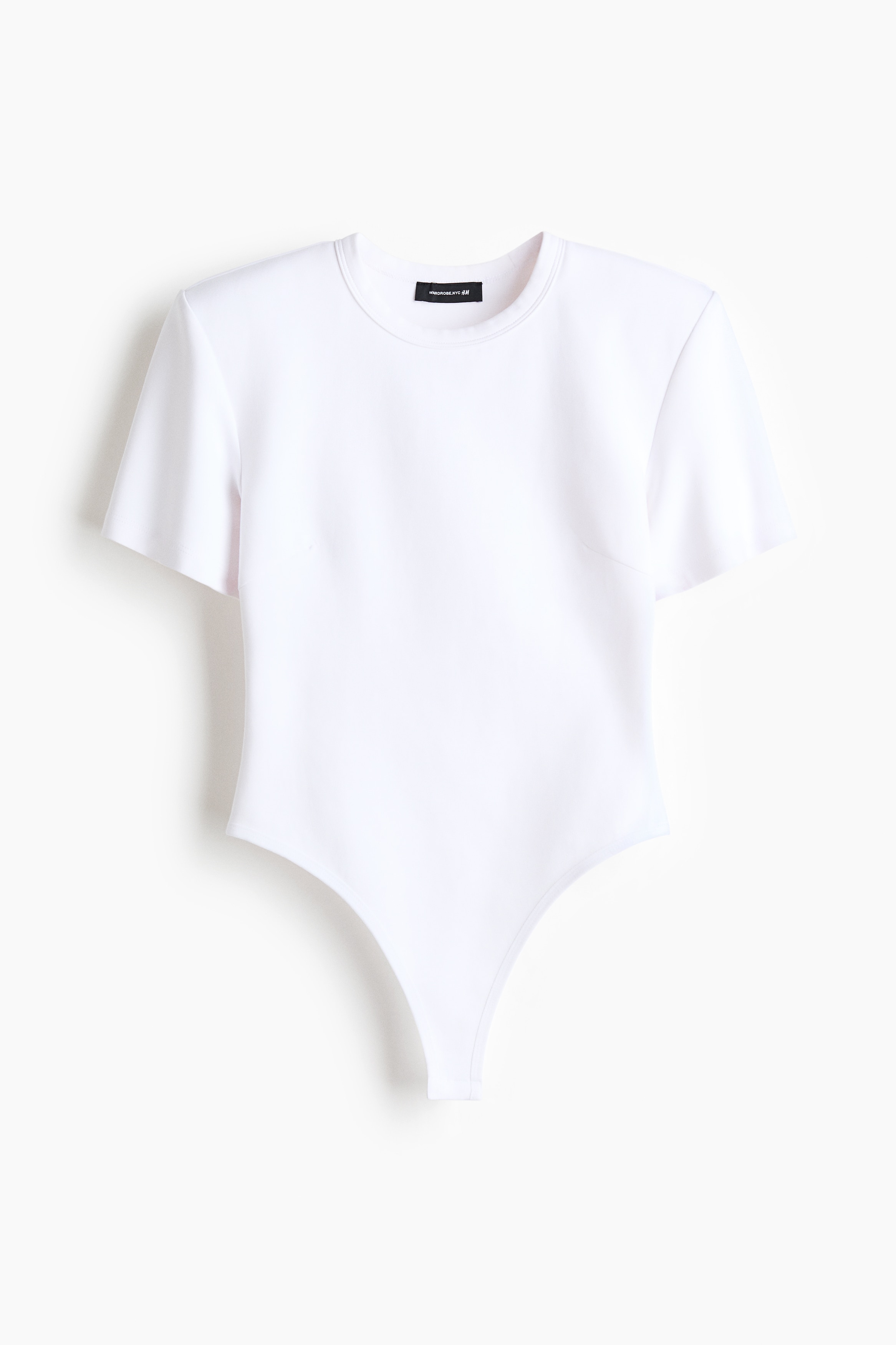 Body med skulderpuder - Hvid/Sort