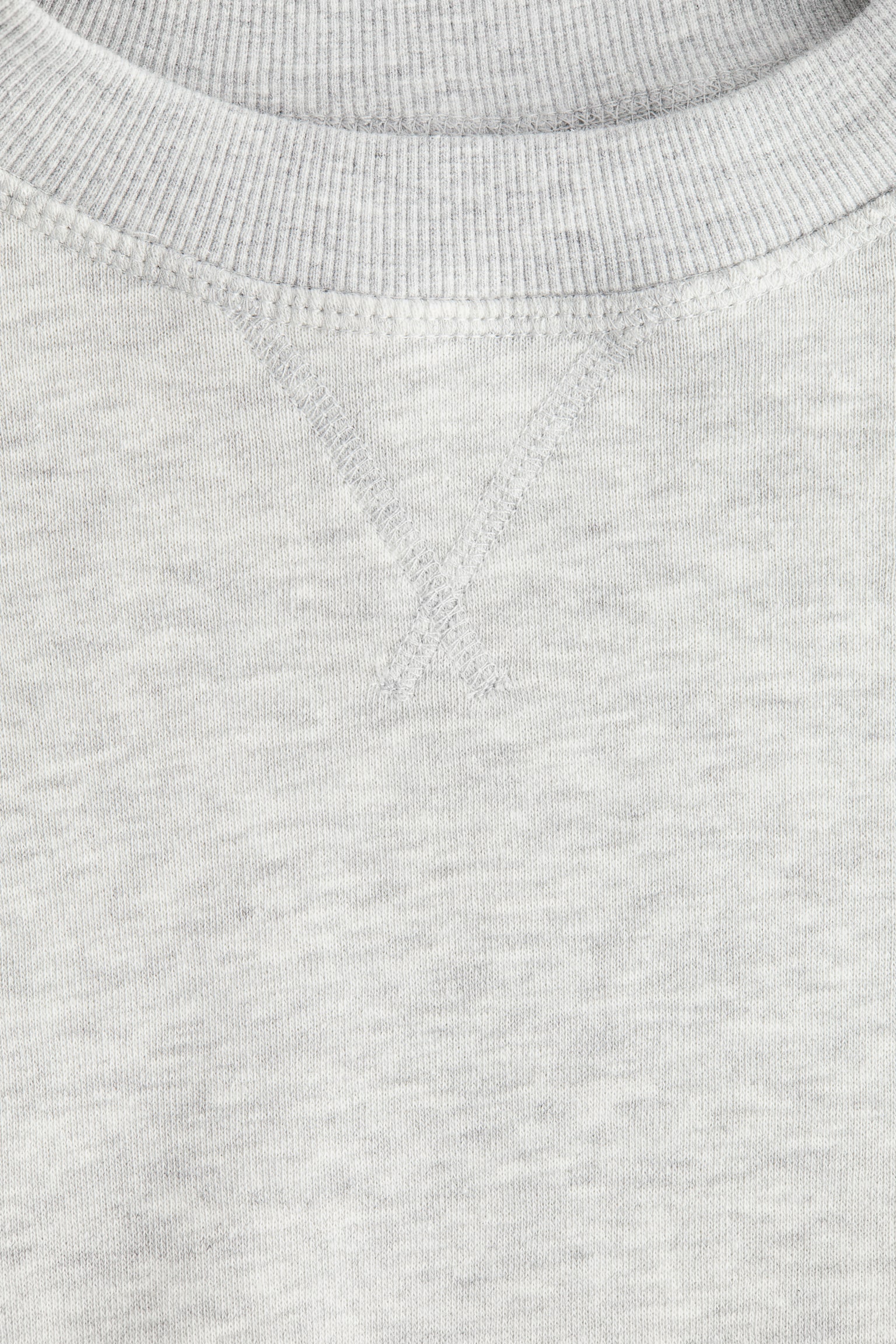 Женский свитшот H&M Oversized Sweatshirt, цвет: Светлый серый меланжевый — фото 6